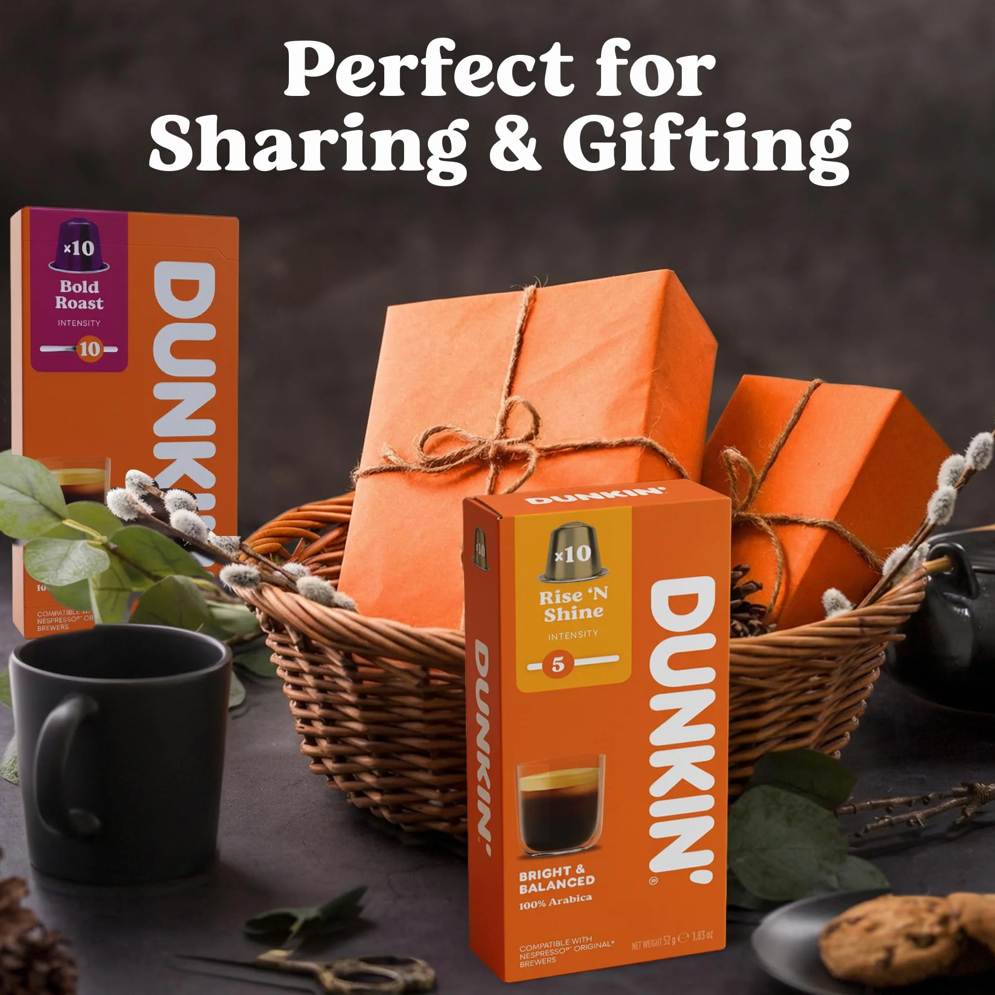 Kapsułki Kawy Dunkin’ Donuts 80 Kapsułek Zestaw 8 Smaków 100% Arabika Kompatybilne z Nespresso