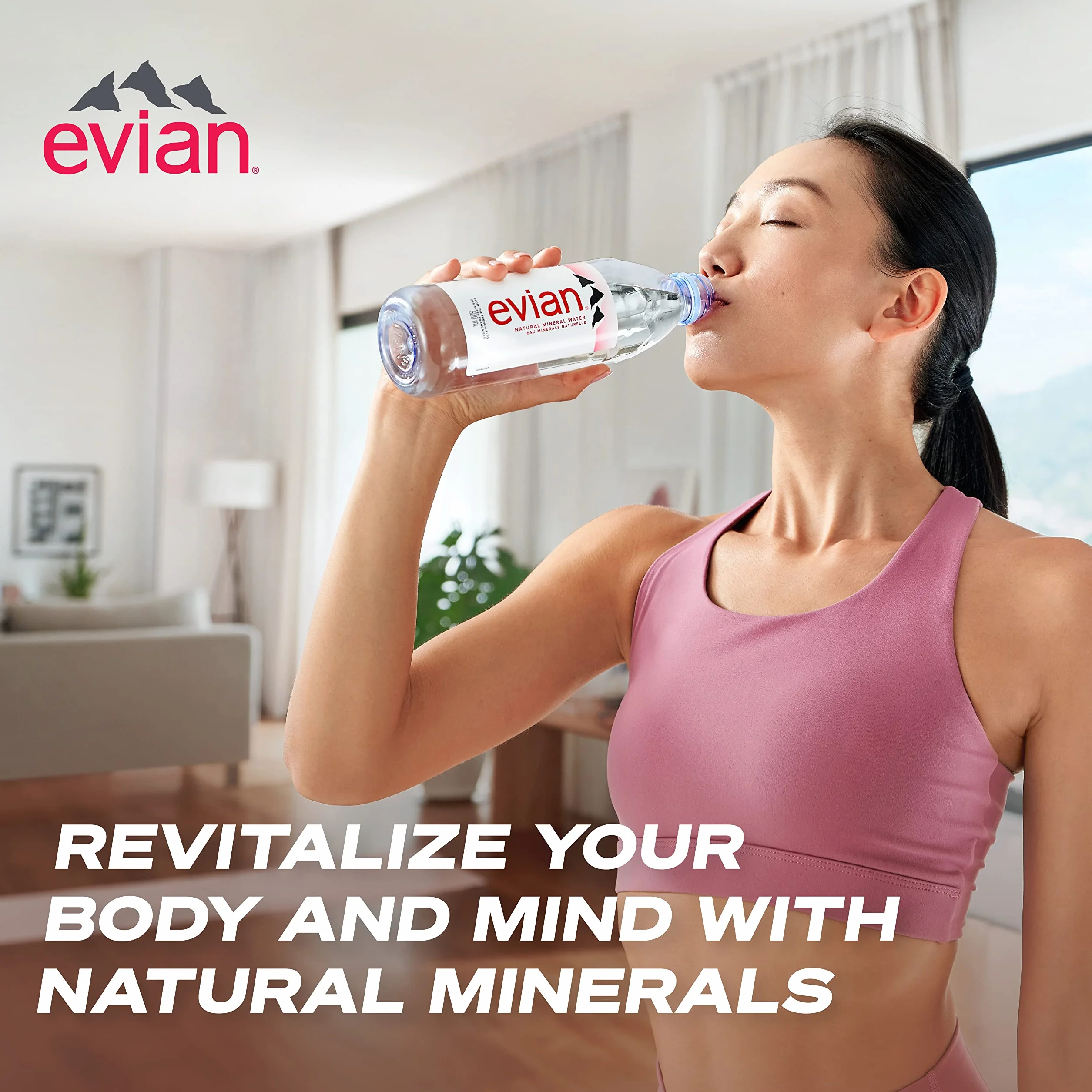 Evian Woda mineralna niegazowana 330 ml 24 sztuki