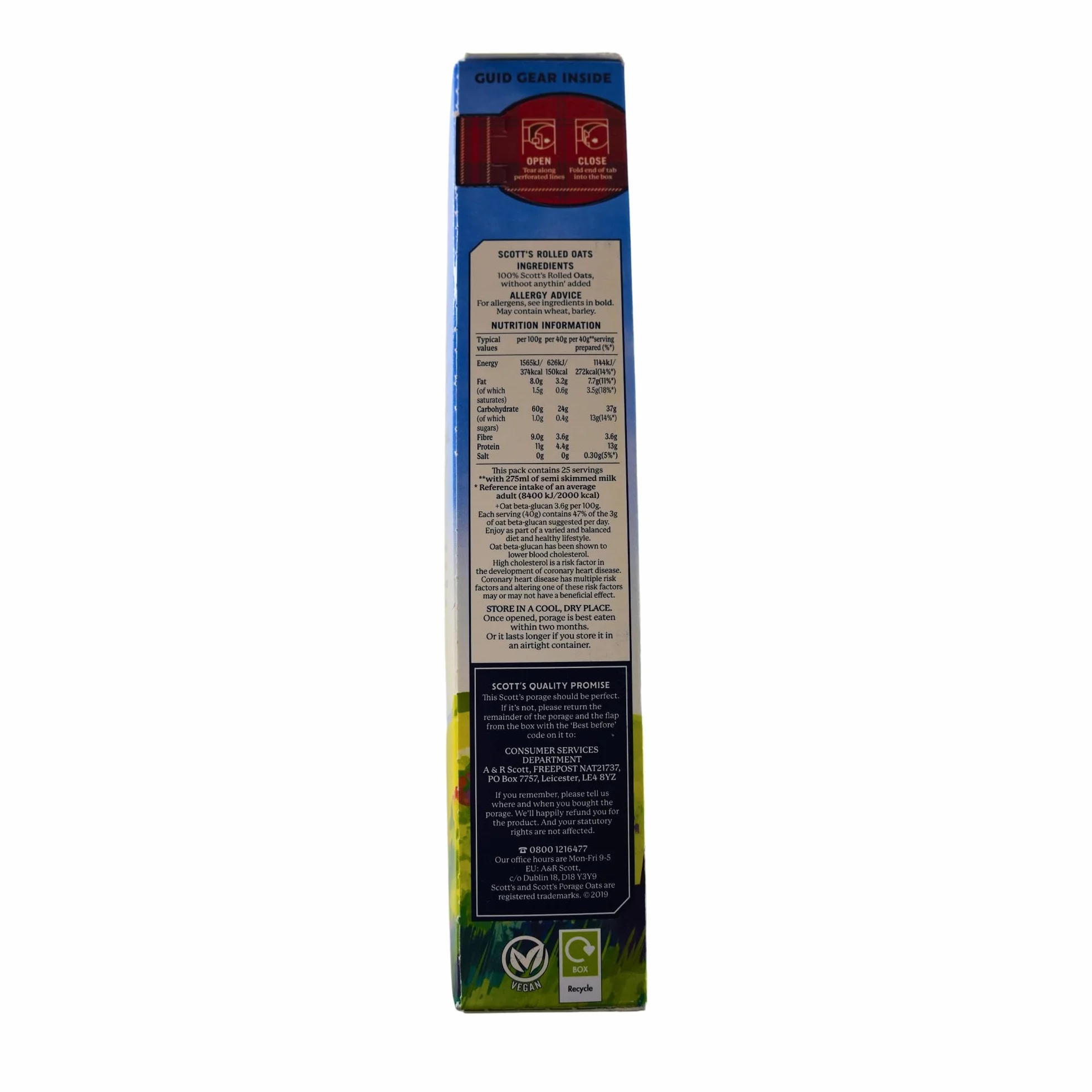 Scott's Porage Oats Original (1 kg) - opakowanie 2 szt.