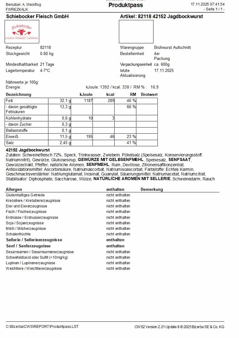 Mistrzowska kiełbasa z koziołka myśliwskiego, tradycyjna kiełbaska, wędzona kiełbasa w naturalnym jelicie, jakość premium, 4 x 150 g