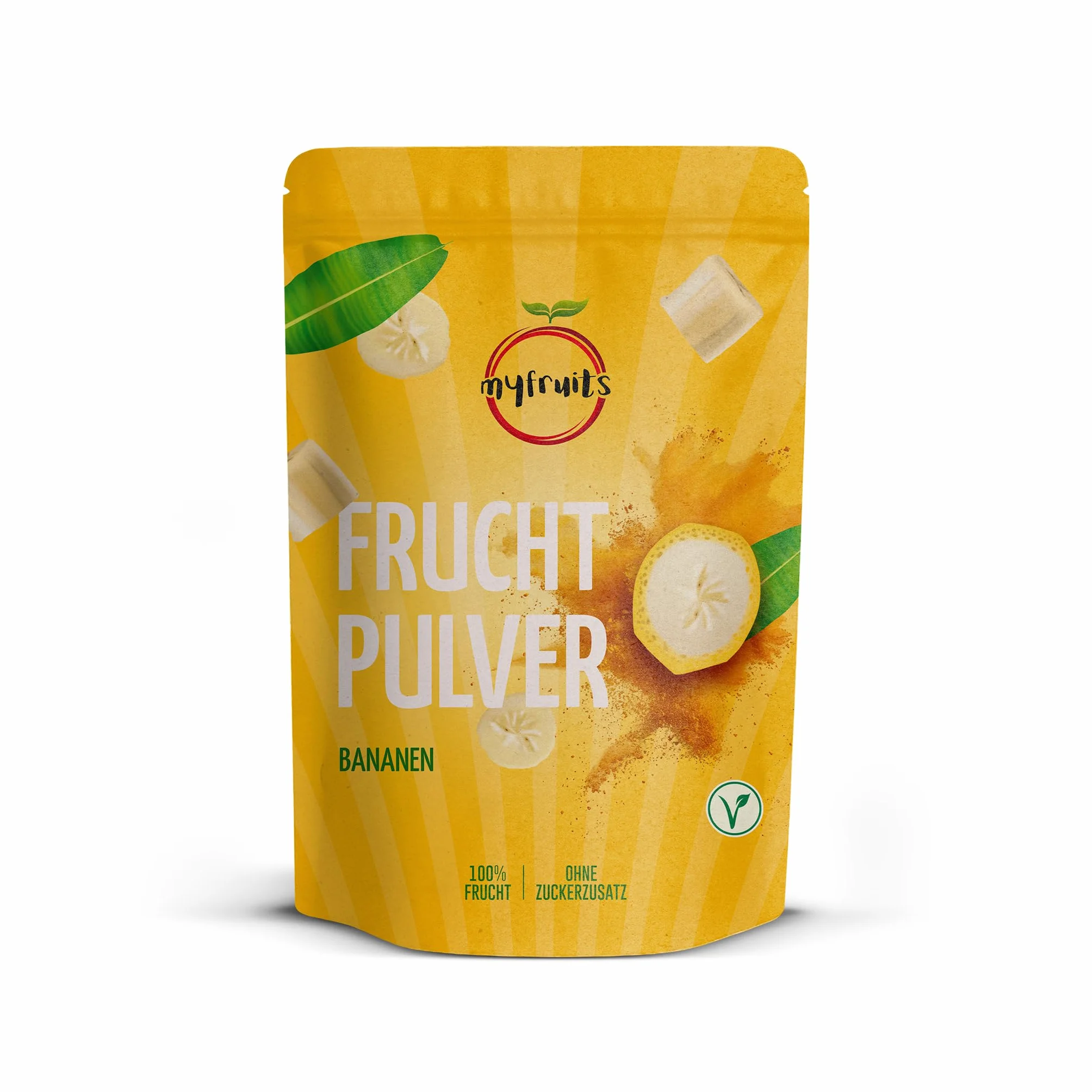 myfruits® Proszek bananowy – bez dodatków, w 100% z bananów, liofilizowany, proszek owocowy do smoothie, shakes i jogurtu (70 g)
