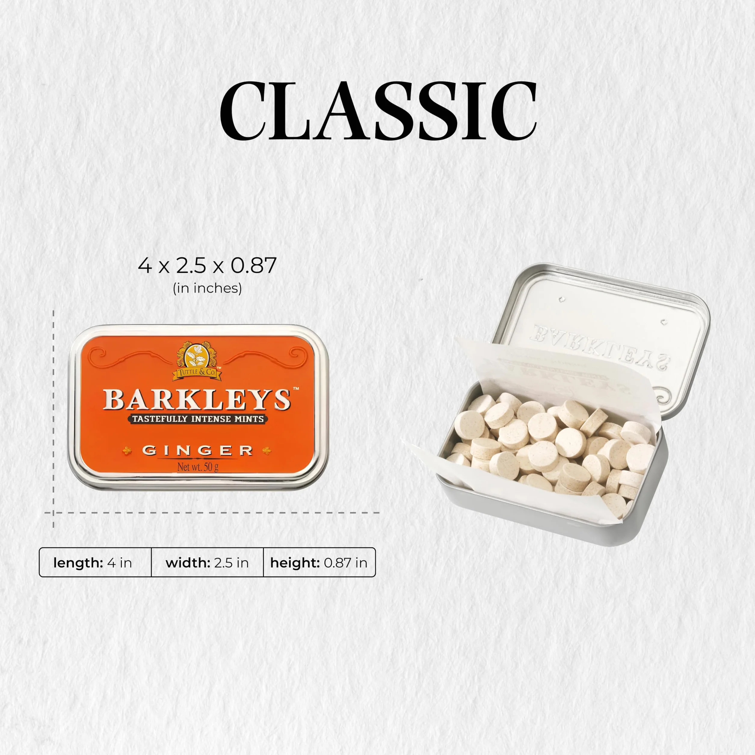 Barkleys Intense Mints Miętówki, Imbirowe