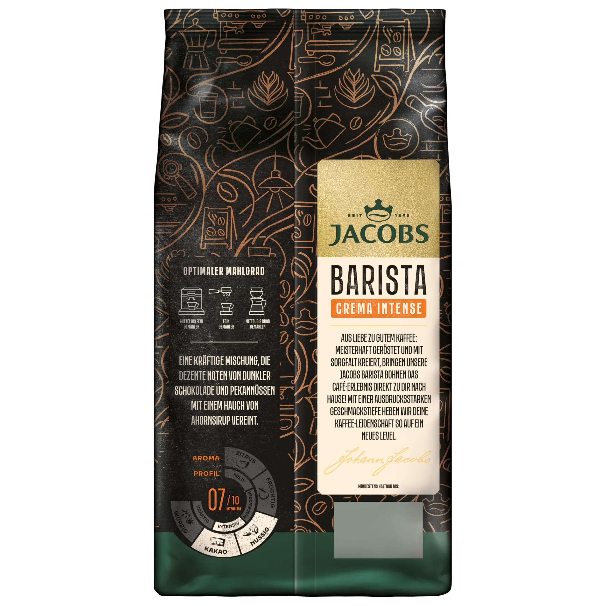 Jacobs Barista Beans Kawa Ziarnista Crema Intense 1000 g