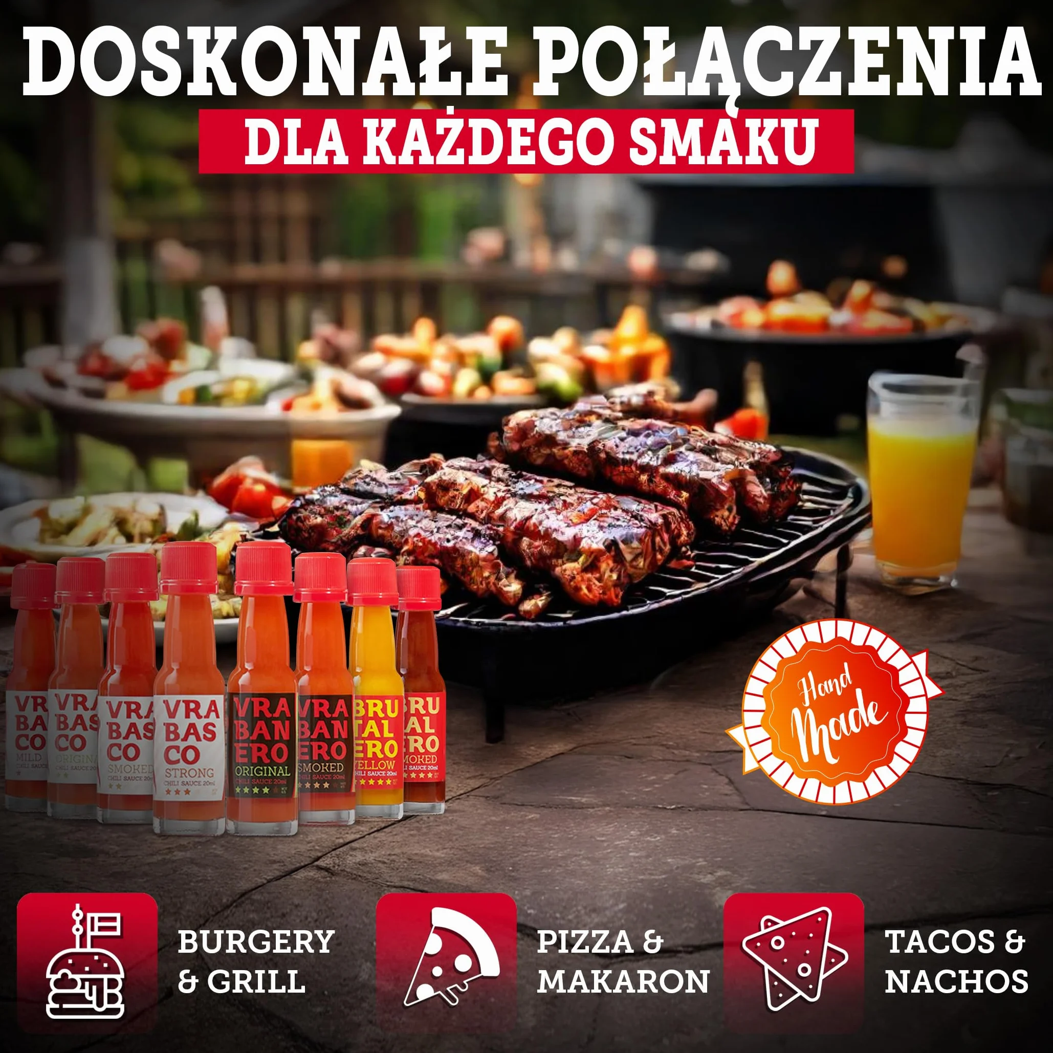Start the Fire Zestaw Prezentowy 9 x 20 ml Fermentowane Sosy Chili Od Łagodnego do Brutalnego Zestaw Degustacyjny
