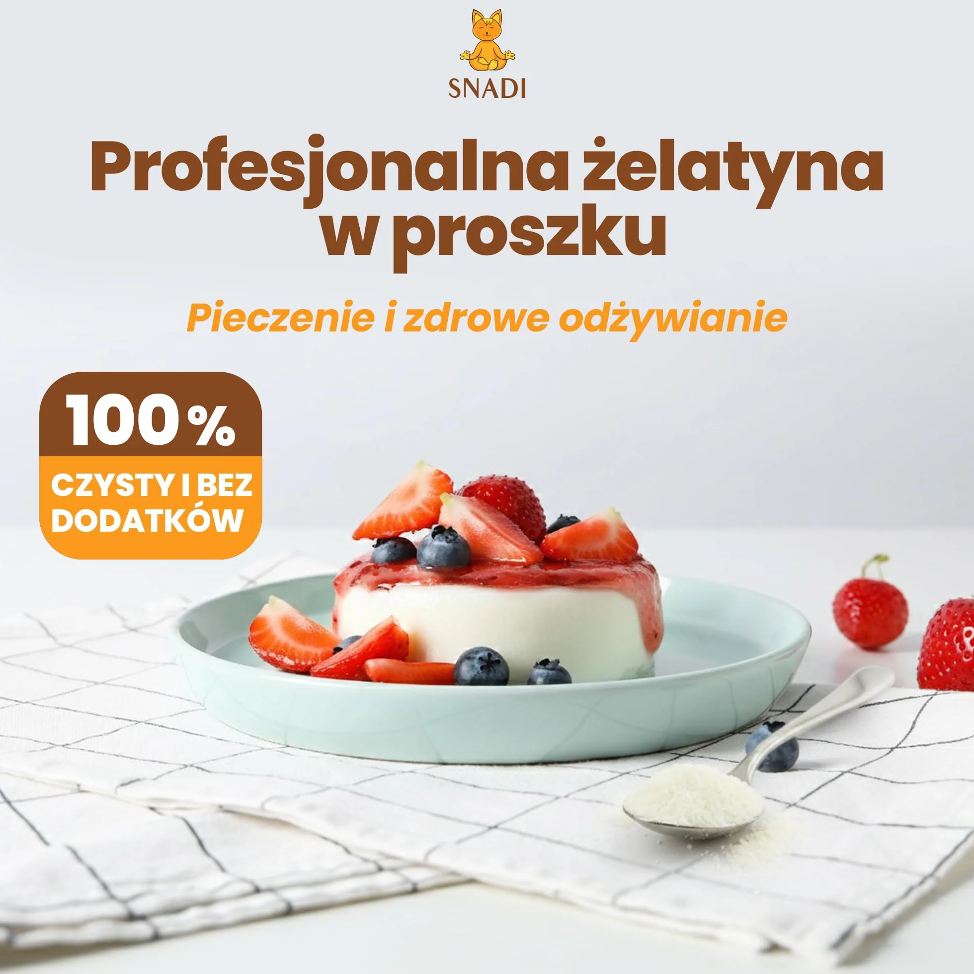 Snadi Proszek żelujący 1 kg bez smaku 100% czysty