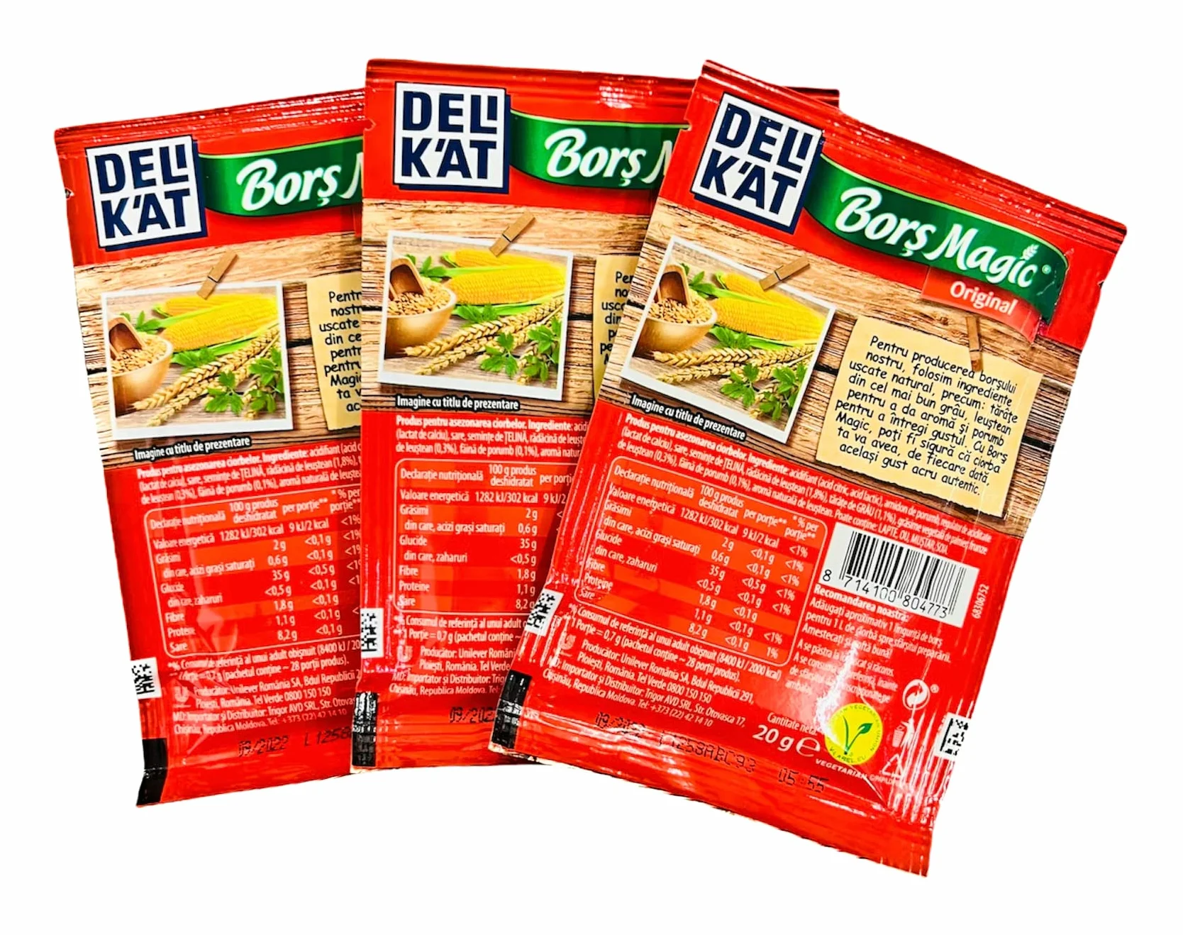 Tradycyjny Romanian Bors Magic Original – od Hart of Romania, niezbędny do zupy 3 x 20 g każdy