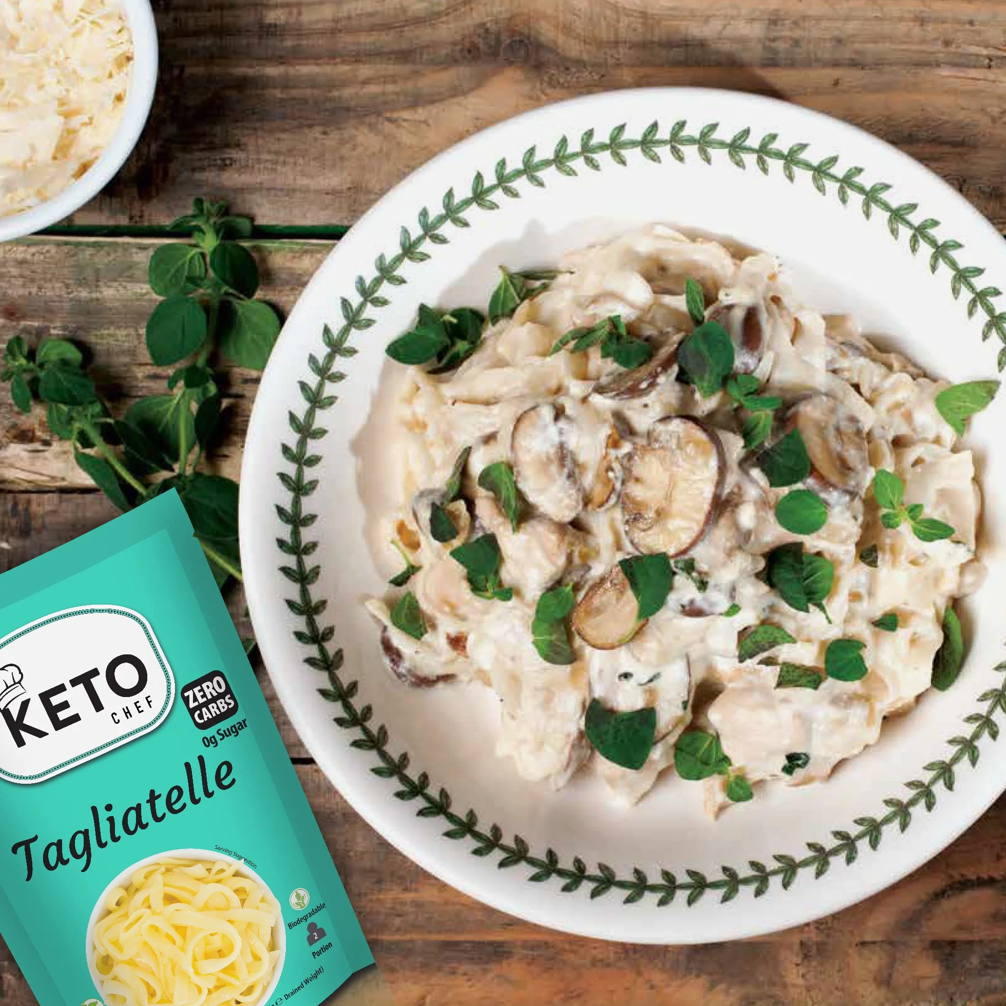 Keto Bezglutenowe Konjac Tagliatelle Wegańskie Bez Cukru Makaron Niskowęglowodanowy Gotowy do Spożycia 270 g