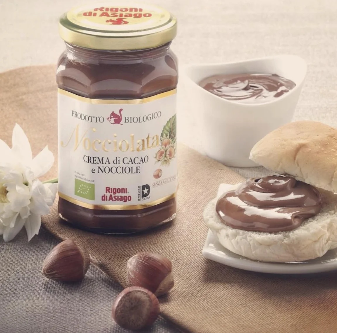 Nocciolata BIO 250gr Rigoni krem orzechowy