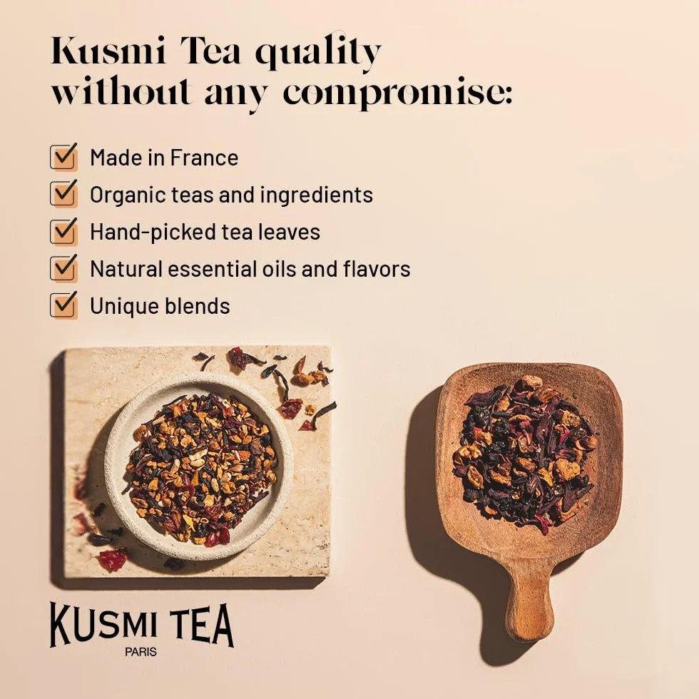 Kusmi Tea Label Impérial Bio Organic Green Tea Orange Cinnamon Spices Metal Can 100g