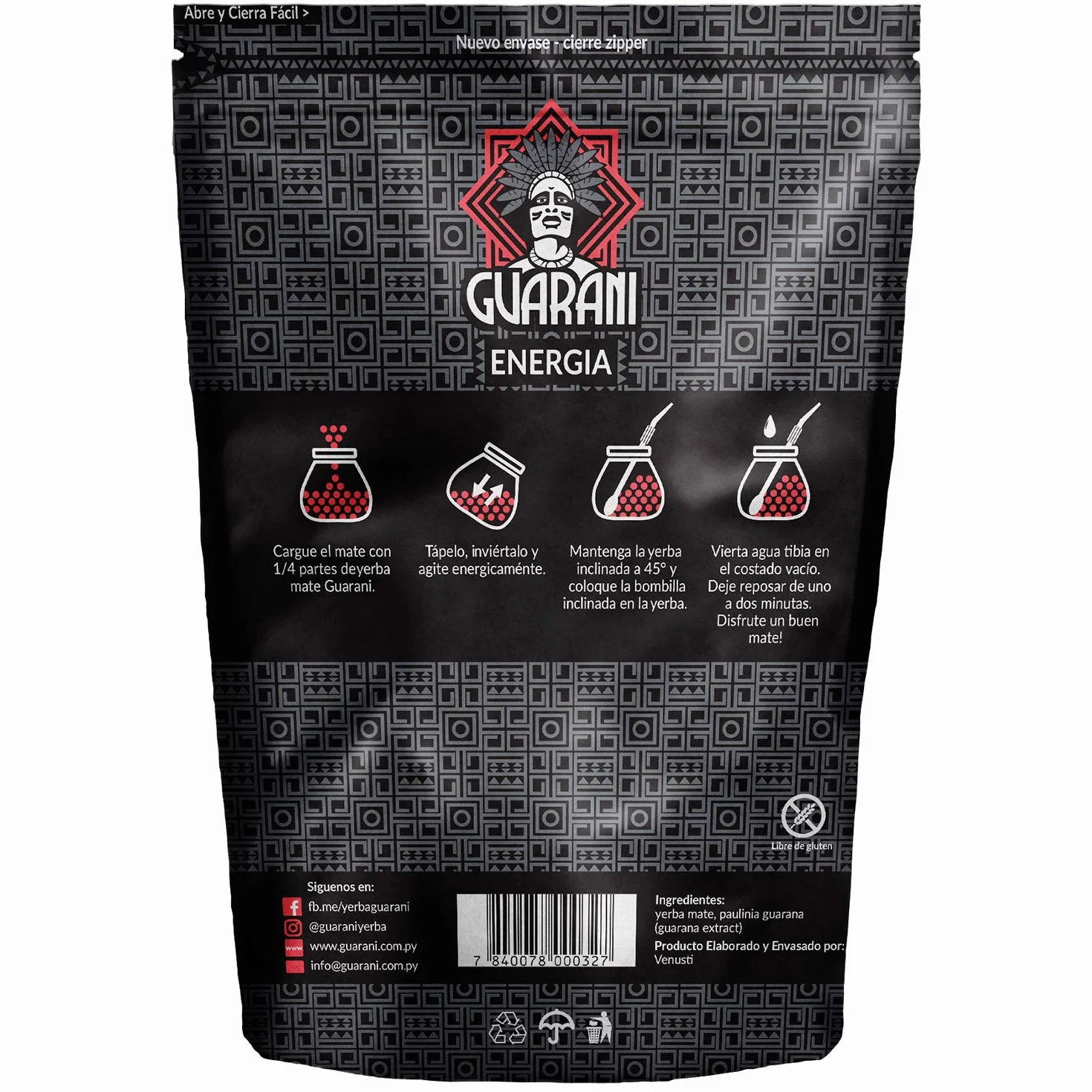 Yerba Mate Guarani Energia con Guarana 500 g