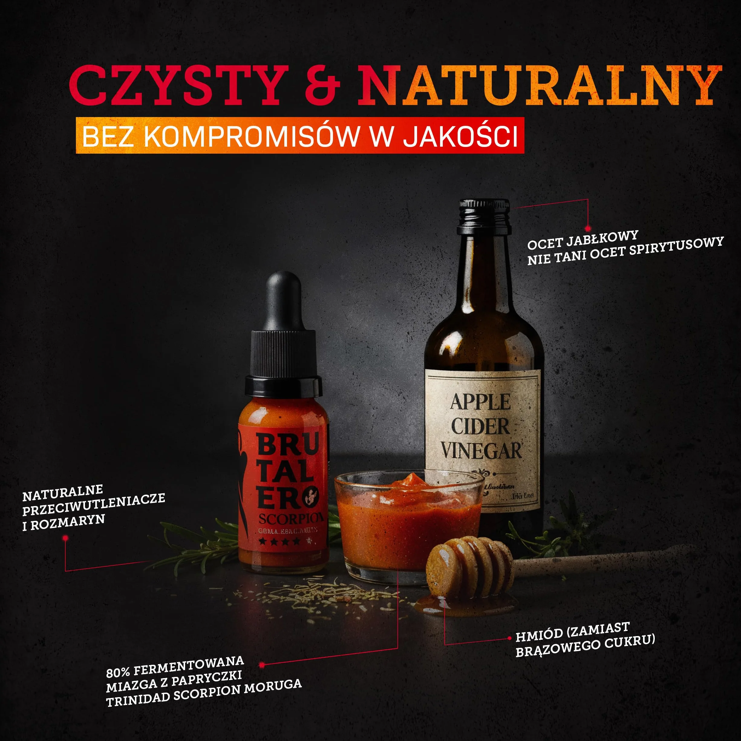 Brutalero Scorpion 20 ml – Sos Chili Ekstremalny z Pipetą – Scoville Challenge Polska – Trinidad Scorpion Moruga 80% – 43.293 SHU – Pikantny Prezent dla Odważnych