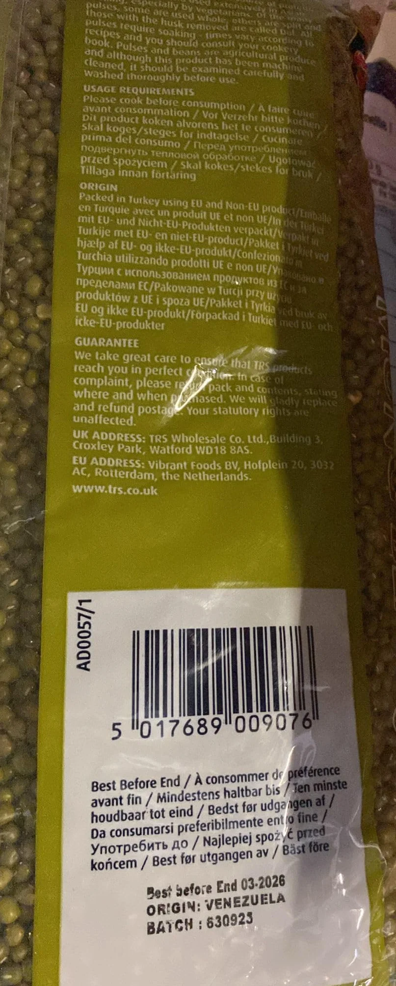 TRS Mung (Moong) dal żółty - żółta fasola - Split Mung Bean - 500 g - 2 kg (500 g)