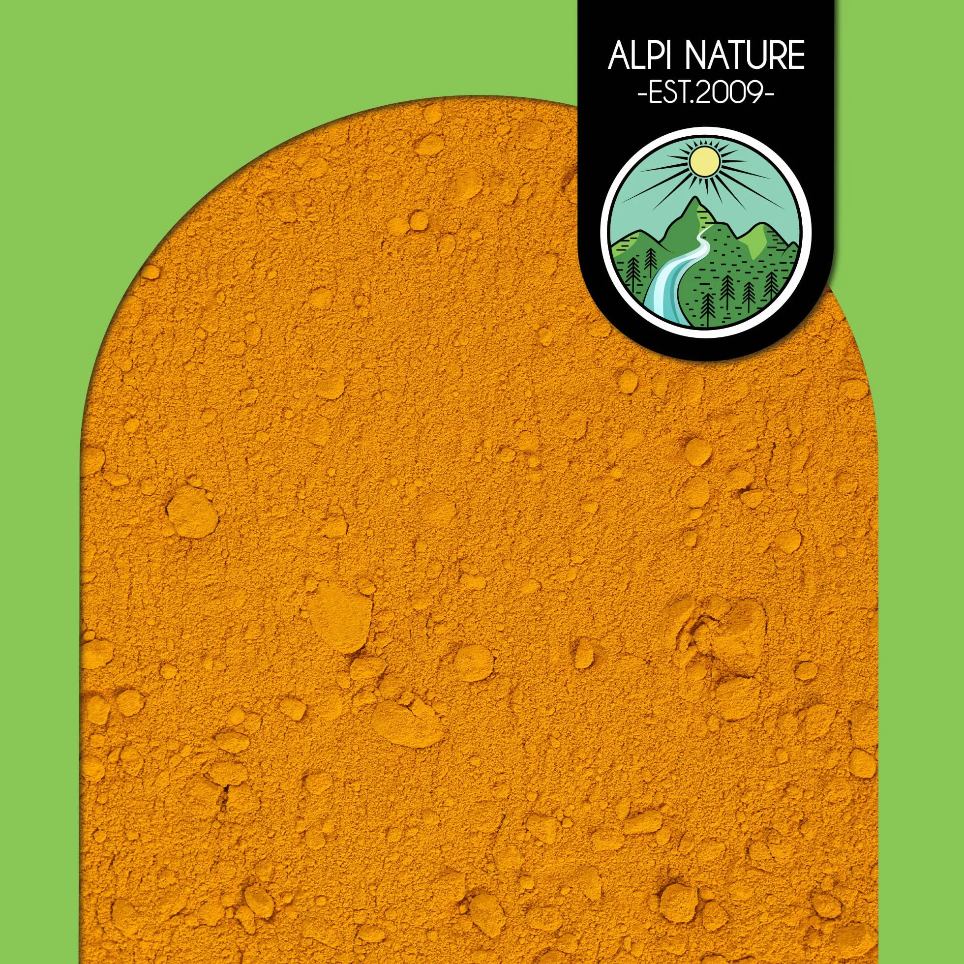 Alpi Nature Ekologiczny Proszek z Kurkumy 500g, Mielony Korzeń Kurkumy do Gotowania i Złotego Mleka