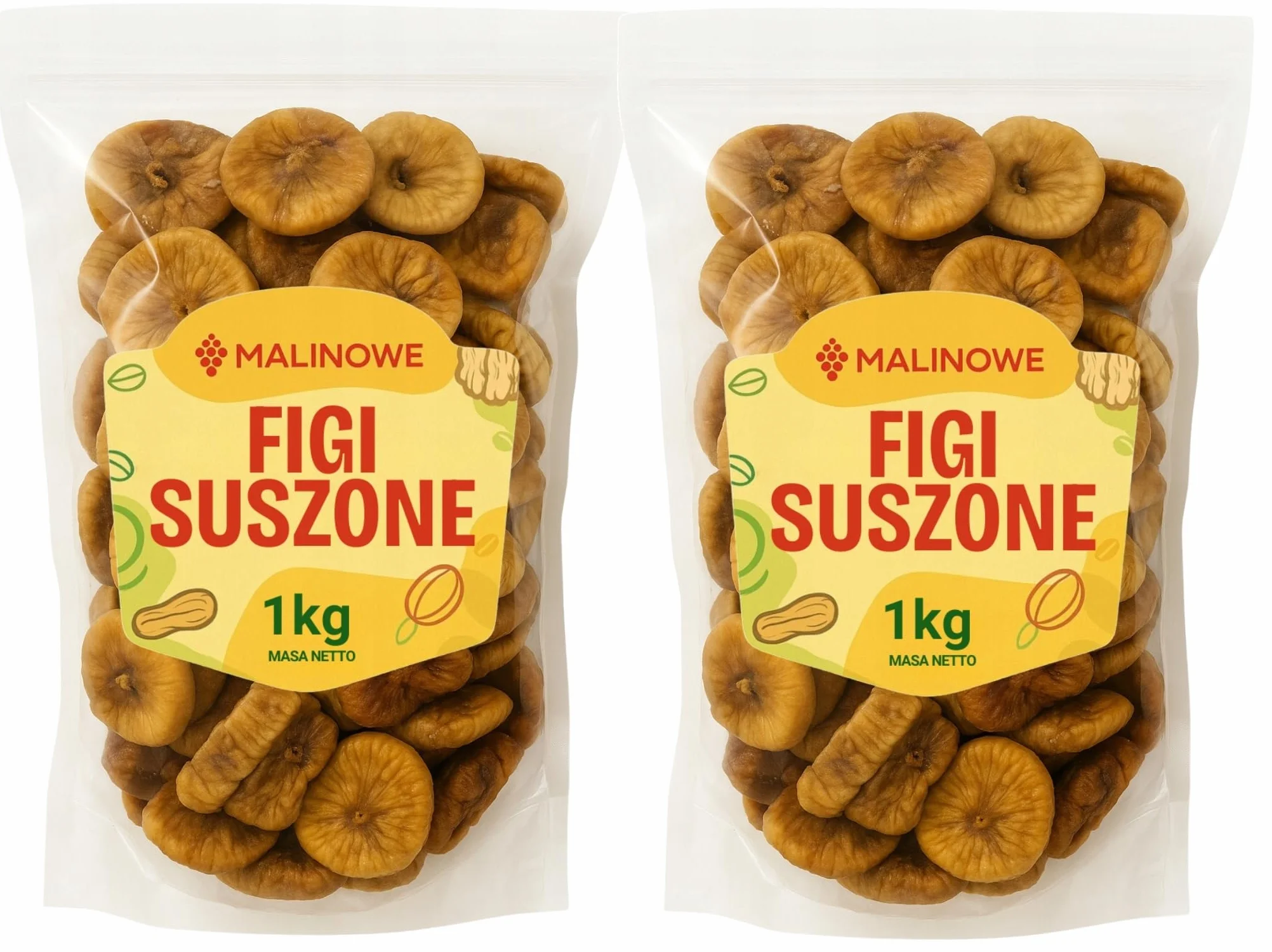Malinowe FIGI SUSZONE 2x1kg Zestaw Wysoka Jakość