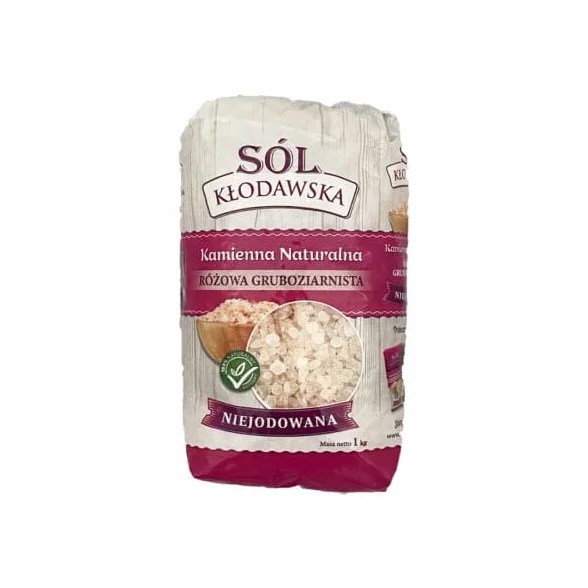 Sól Kłodawska Kamienna niejodowana różowa gruba 1kg