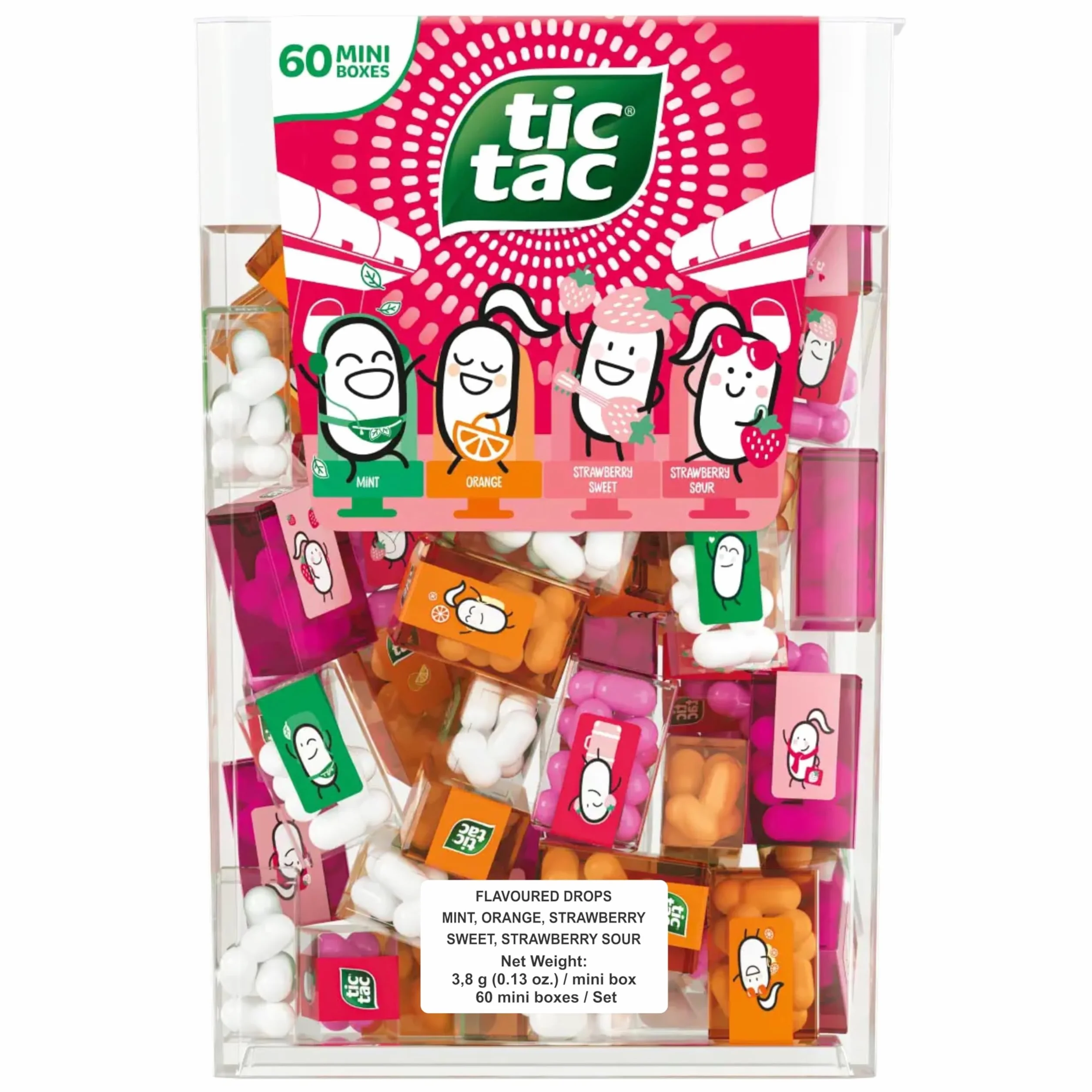 Tic Tac Travels Strawberry cukierki owocowe 60szt