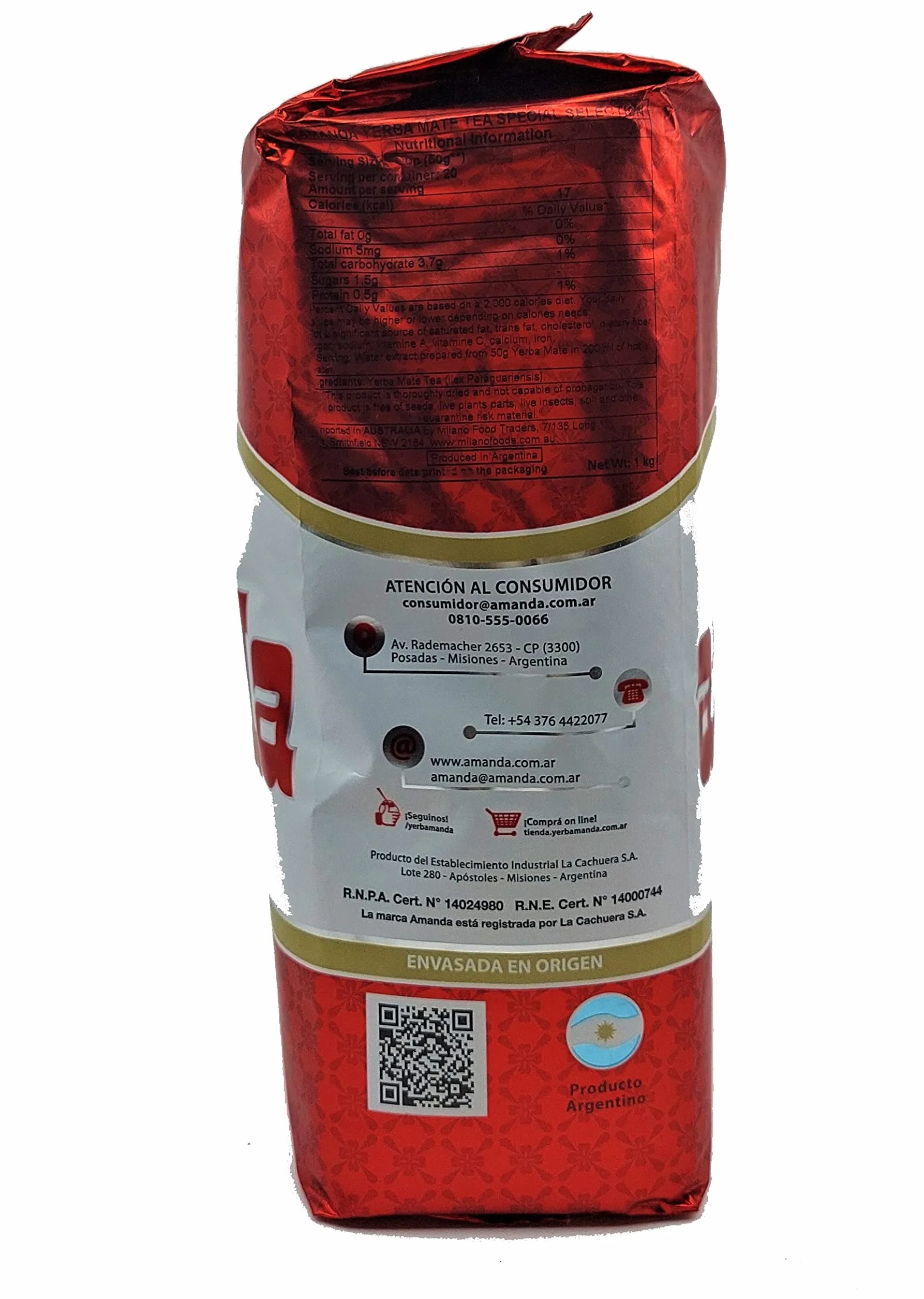 Yerba Mate Amanda Seleccion Especial 1000 g Mate Tee z Argentyny