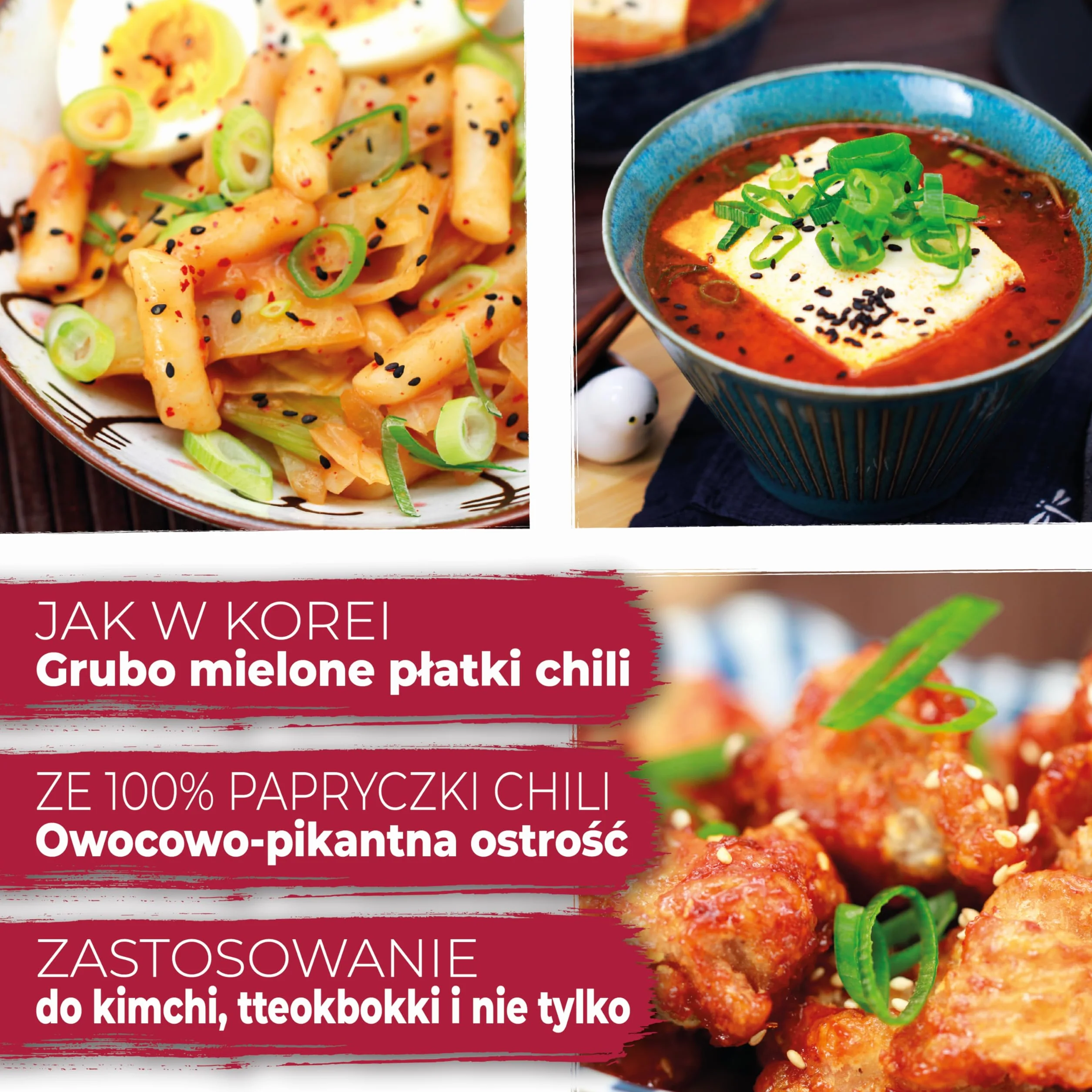 FUJIMAN Gochugaru chili w proszku grubo mielone | koreańska przyprawa do kimchi i tteokbokki | 100% chili, wegańska, bez laktozy, bez wzmacniaczy smaku (50g)