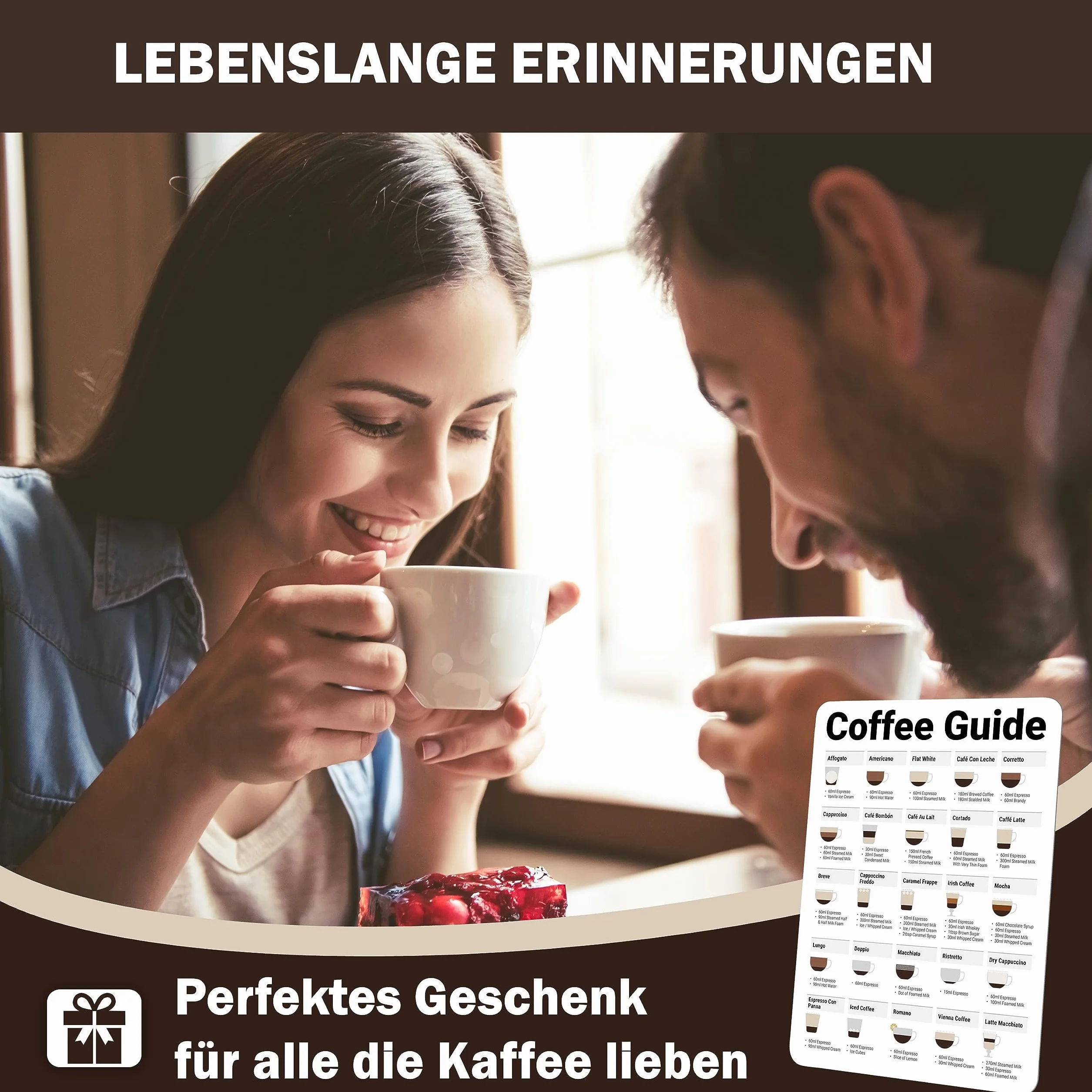 Wuni Barista akcesoria – magnetyczny przewodnik po kawie – akcesoria do kawy z 25 specjalnościami, espresso i kawa – prezent dla ekspresu do sitka