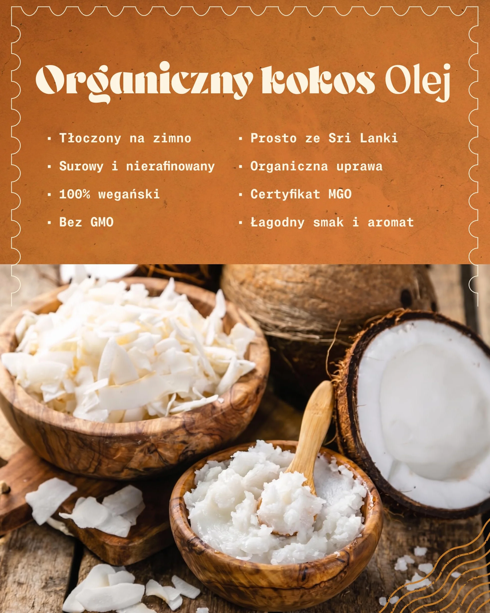 Olej kokosowy ekologiczny Extra Virgin 1000 ml. Surowy i tłoczony na zimno. 100% organiczny, naturalny i czysty. Bio natywny i nierafinowany. Kraj pochodzenia Sri Lanka. NaturaleBio