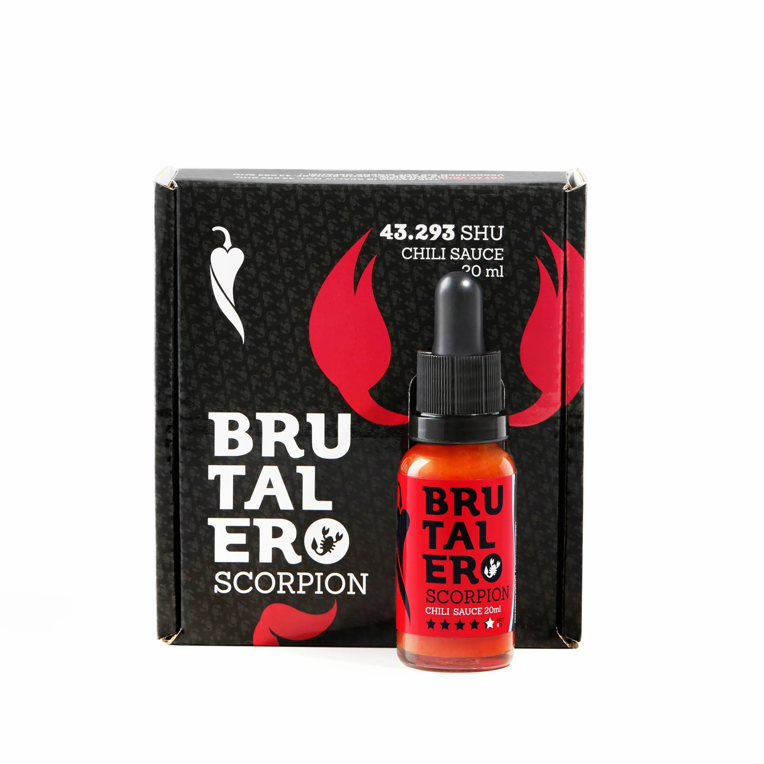 Brutalero Scorpion 20 ml – Sos Chili Ekstremalny z Pipetą – Scoville Challenge Polska – Trinidad Scorpion Moruga 80% – 43.293 SHU – Pikantny Prezent dla Odważnych