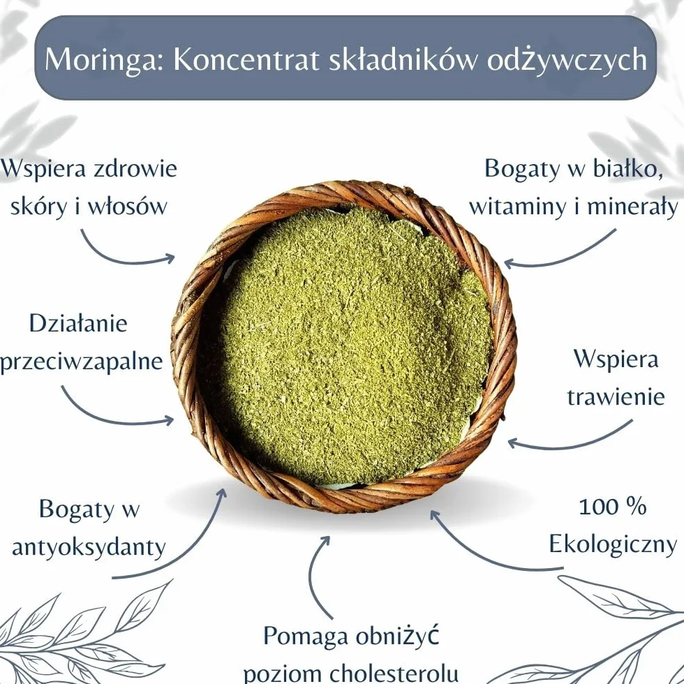 Moringa in Polvere Bio Sfusa - Superalimento Naturale, Ricco di Minerali e Vitamine - Infuso Digestivo - Moringa Oleifera Lam. – Agricoltura Biologica - Sacchetto