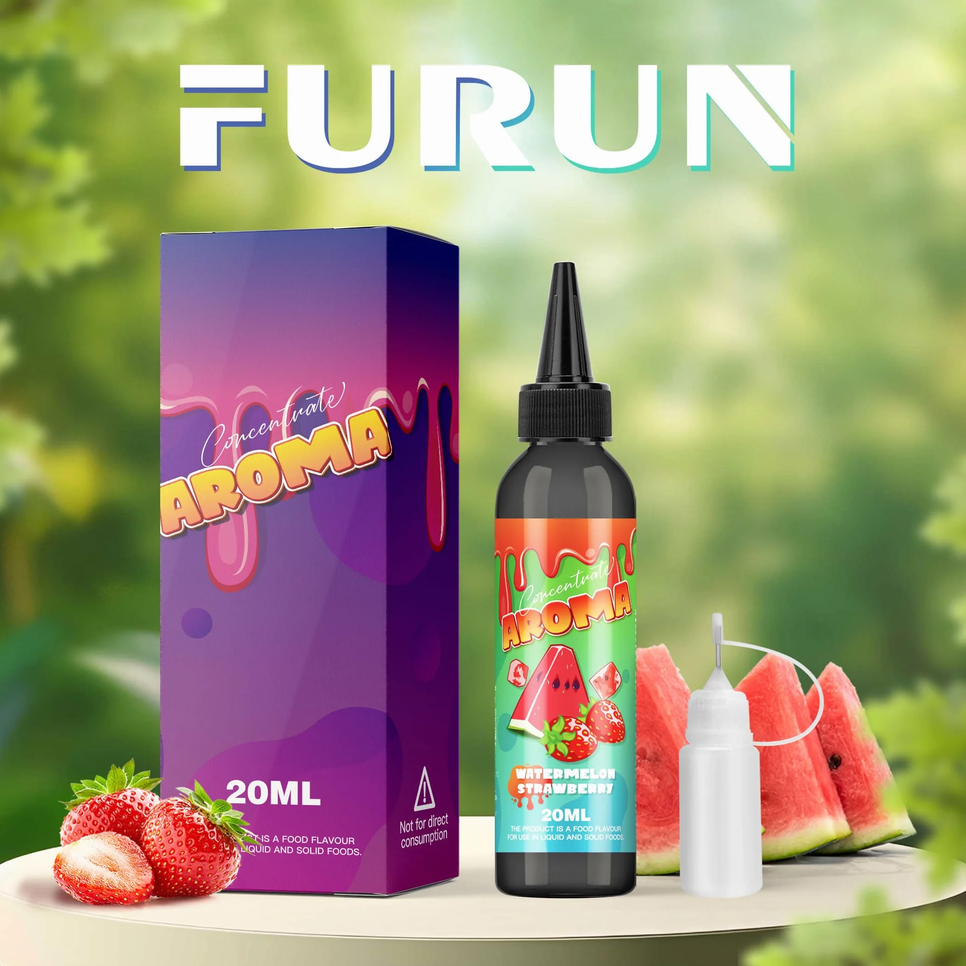 FURUN Koncentrat aromatu 20 ml | Super intensywny | Do gotowania, pieczenia, żywności i napojów (arbuzowo-truskawkowy)