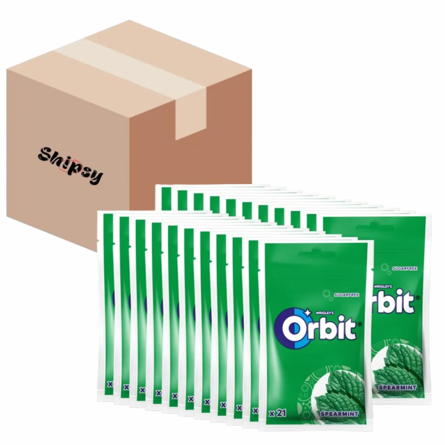 Orbit Spearmint Guma 29g Shipsy Box