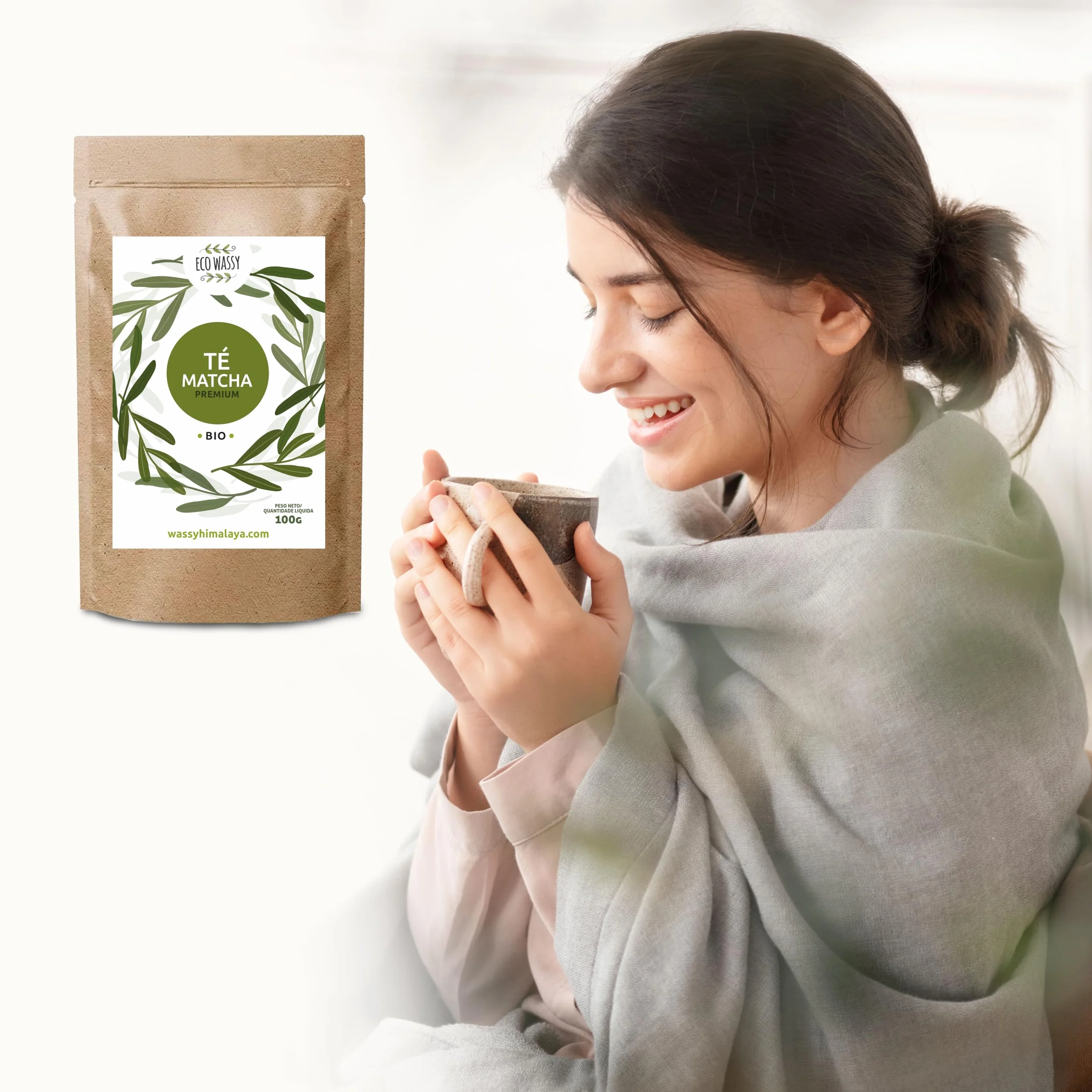 Matcha ECO WASSY Premium Proszek 200g Zielona Herbata Detoks Przeciwutleniacz