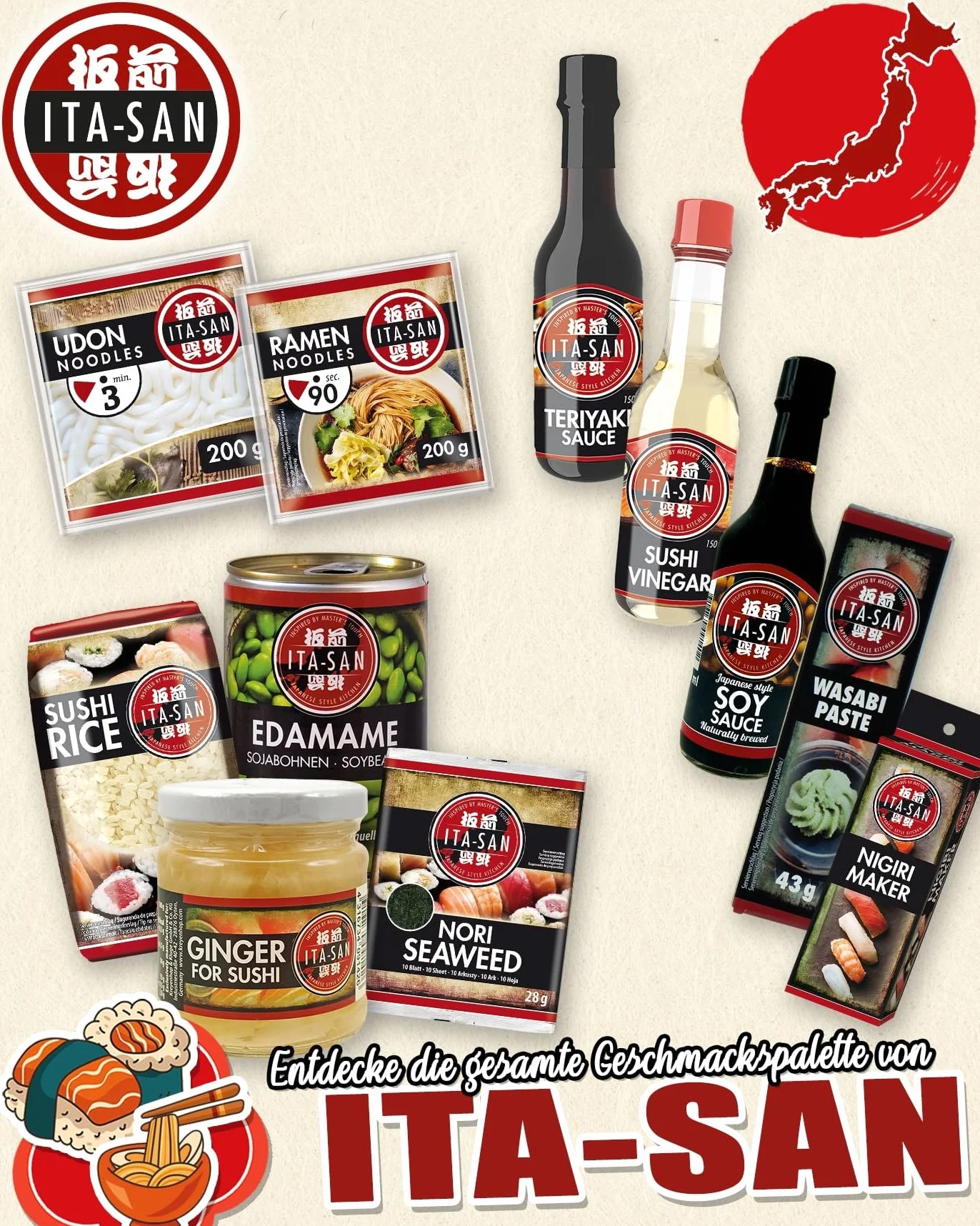 ITA-SAN Makaron Ramen 30 x 200 g