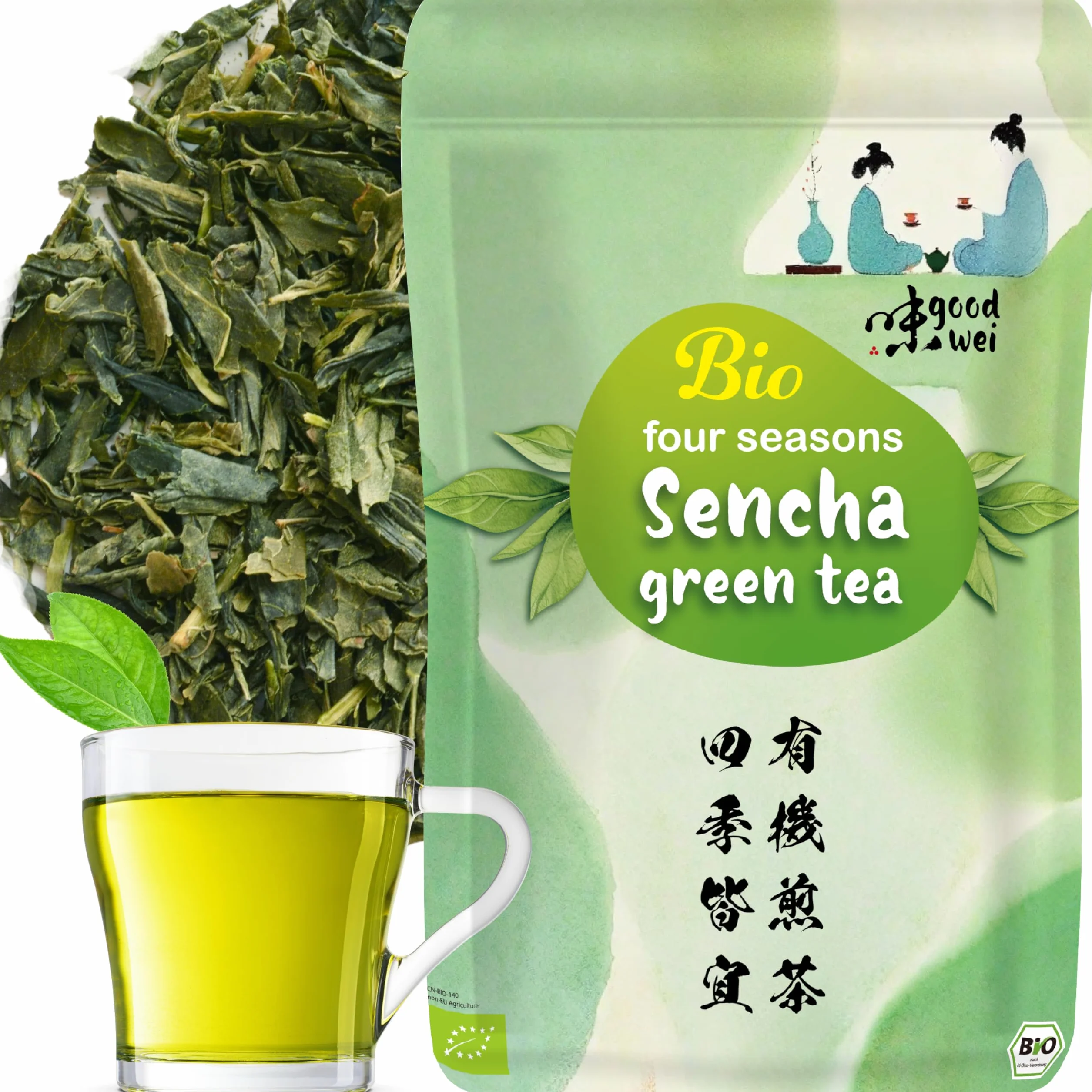 Goodwei Herbata zielona Goodwei Sencha - aromatyczna, lekko cierpka herbata zielona, ​​250g
