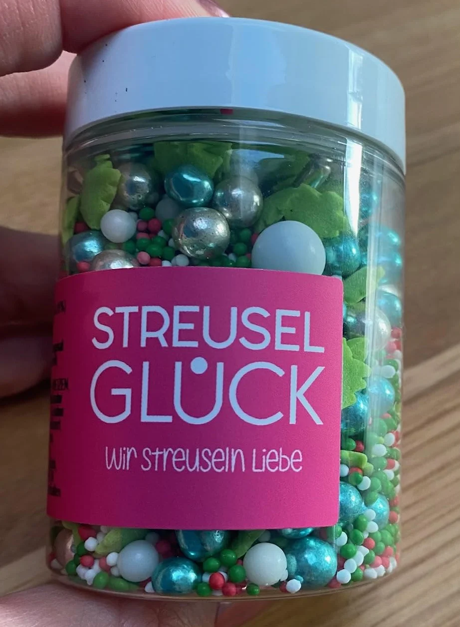 MySprinkles posypka Mikołaja Mikołaj mieszanka zielono-czerwonych złotych 90 g na Boże Narodzenie, cukiernicza, idealna na Boże Narodzenie, ciasteczka, tort, babeczki, muffinki, babeczki, babeczki,