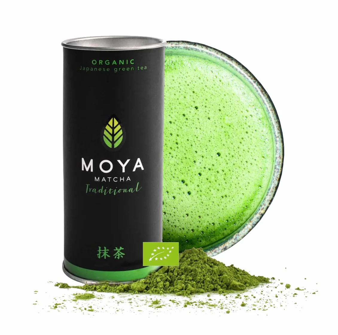 MOYA MATCHA Japoński zestaw do herbaty Matcha klasy ceremonialnej z miską, trzepaczką bambusową, uchwytem i łyżką