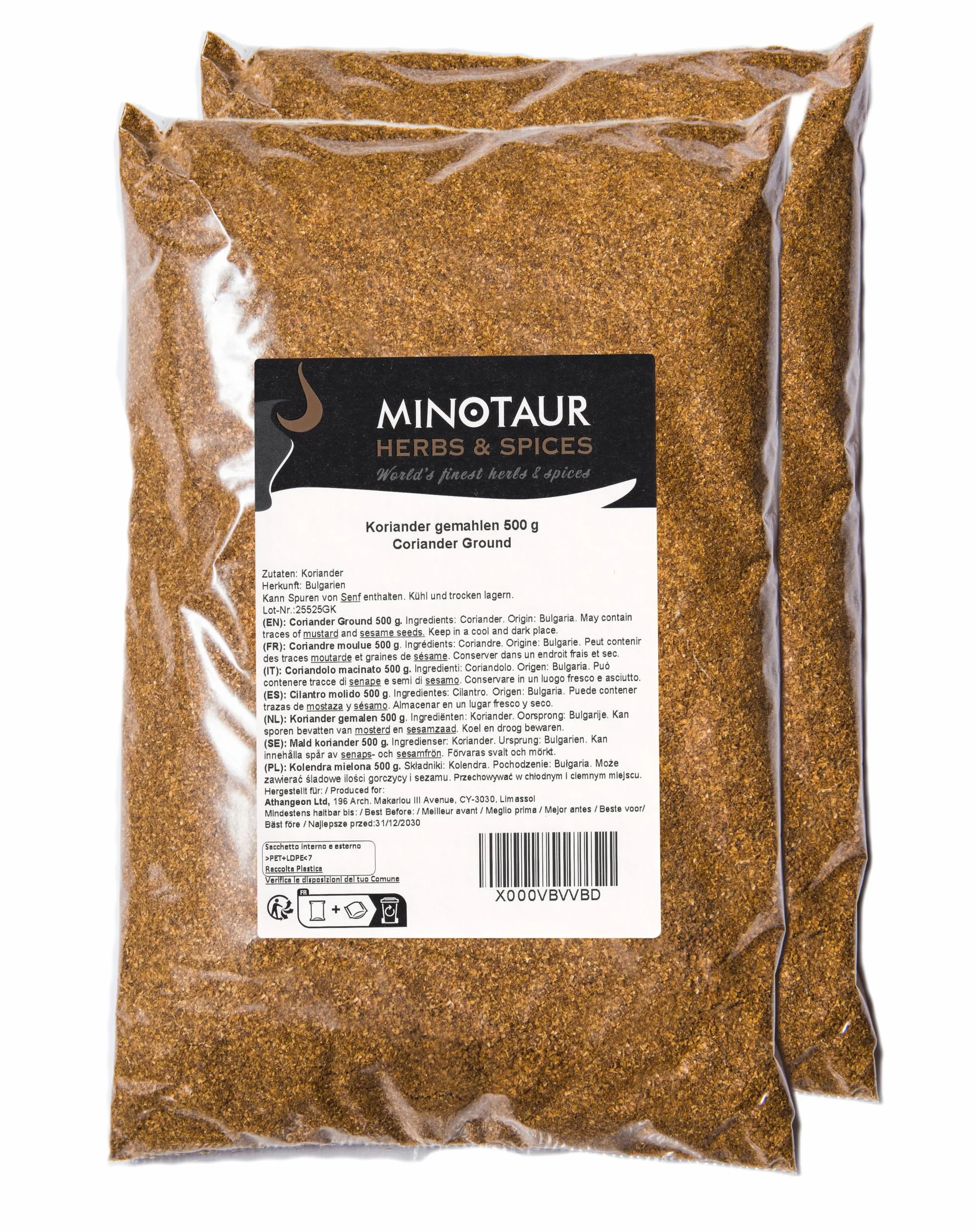 Minotaur Spices | Kolendra mielona | 2 X 500g (1 Kg) |