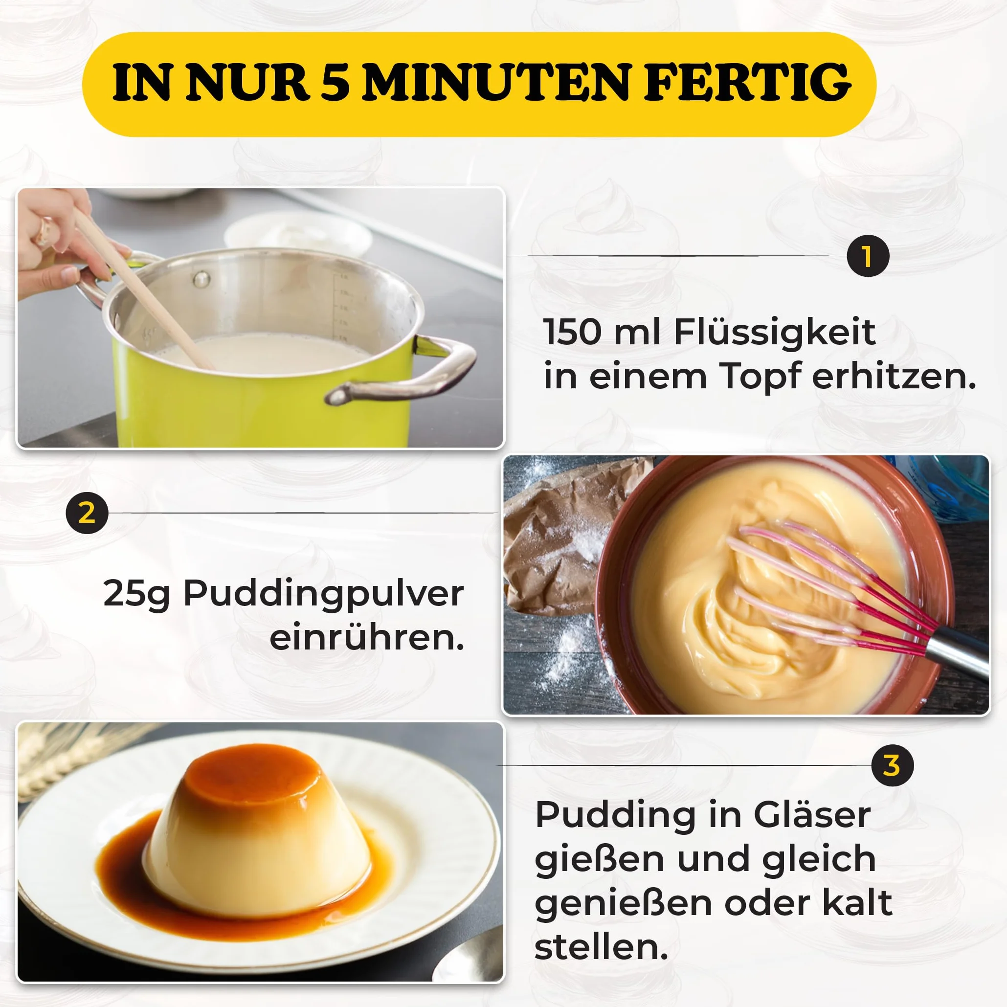 Keto Pudding duże opakowanie wanilii | do odżywiania niskowęglowodanowego i keto | 0,2 g węglowodanów netto | bogaty w błonnik