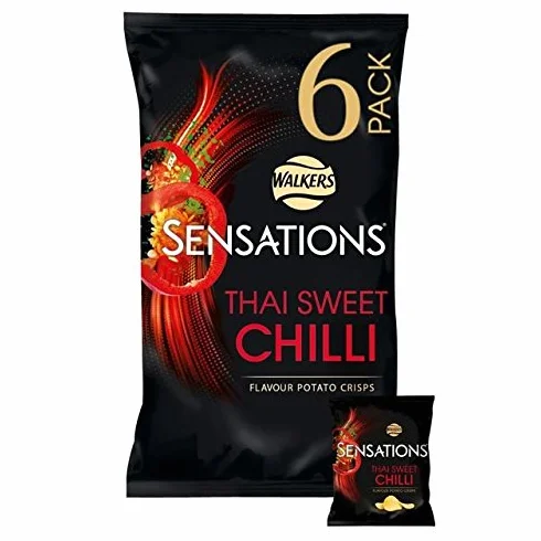 Sensations Thai Sweet Chilli Crisps 25 g x 6 szt. w opakowaniu