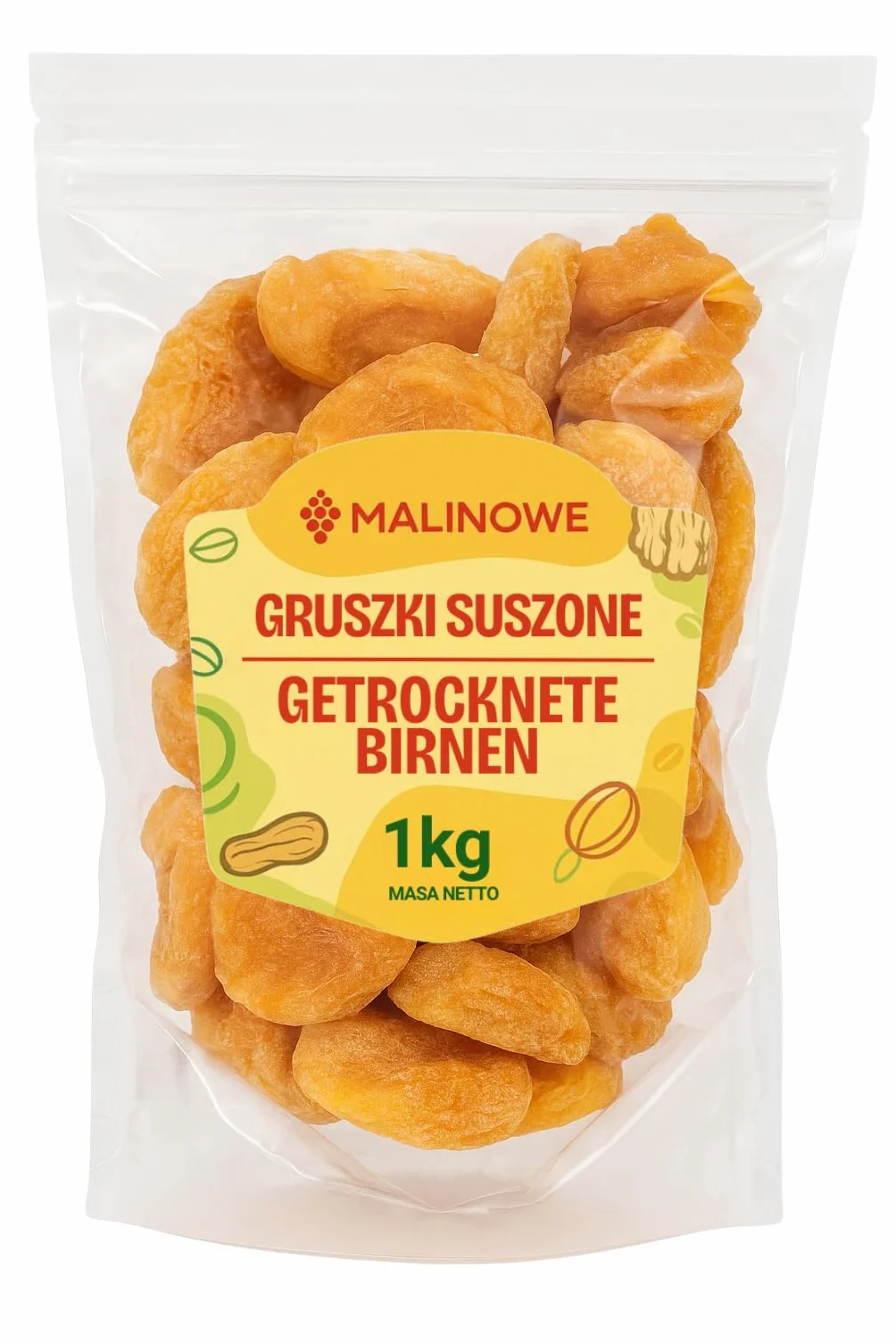 Malinowe GRUSZKA SUSZONA 1kg Gruszki Suszone Jakość Premium