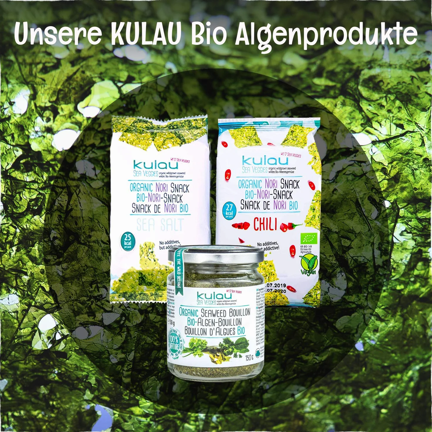 Kulau Bio Nori przekąska ostra z prażonych liści Nori 8 x 4 g