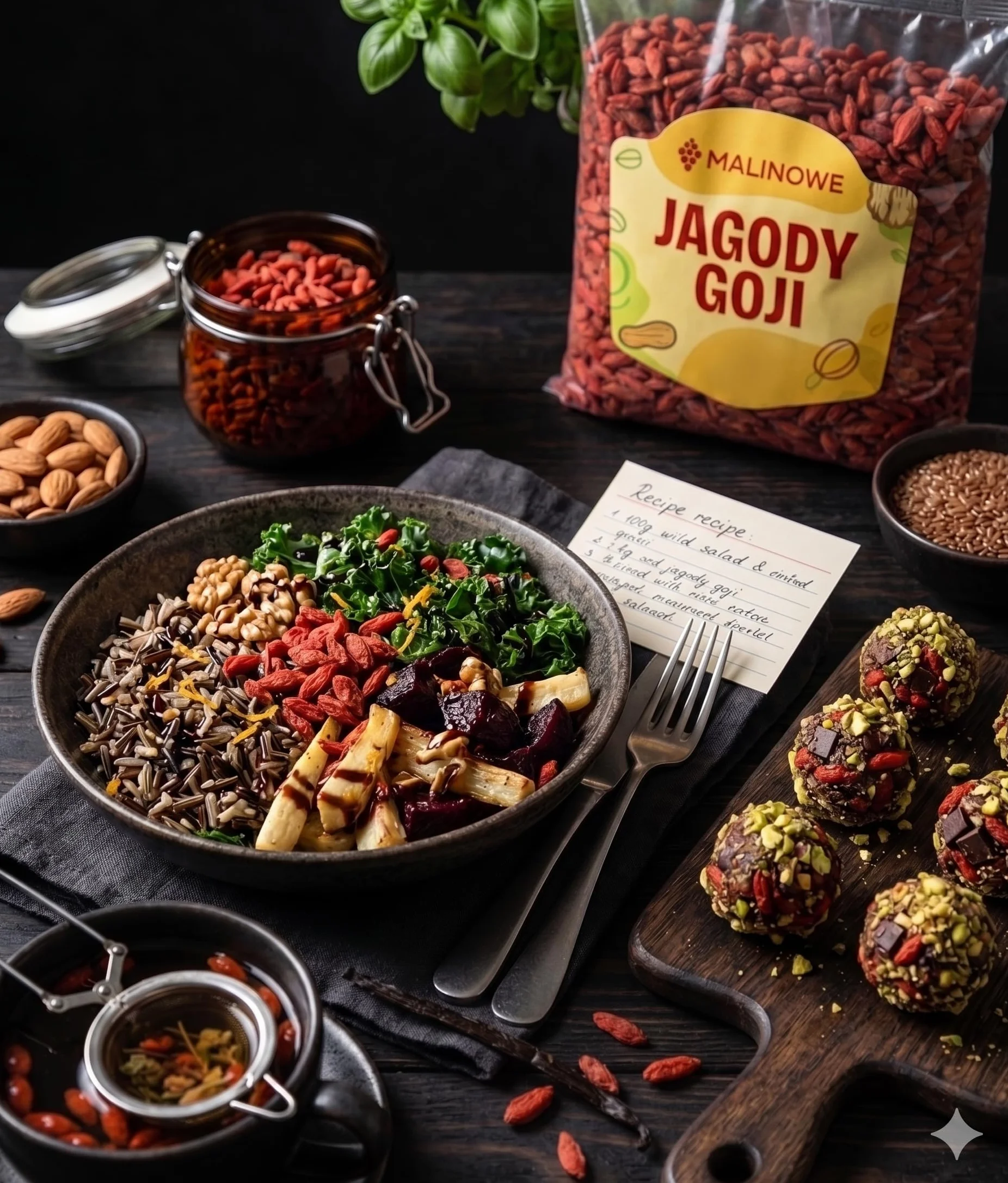 Malinowe JAGODY GOJI SUSZONE 500g Goja Naturalna Jakość Premium