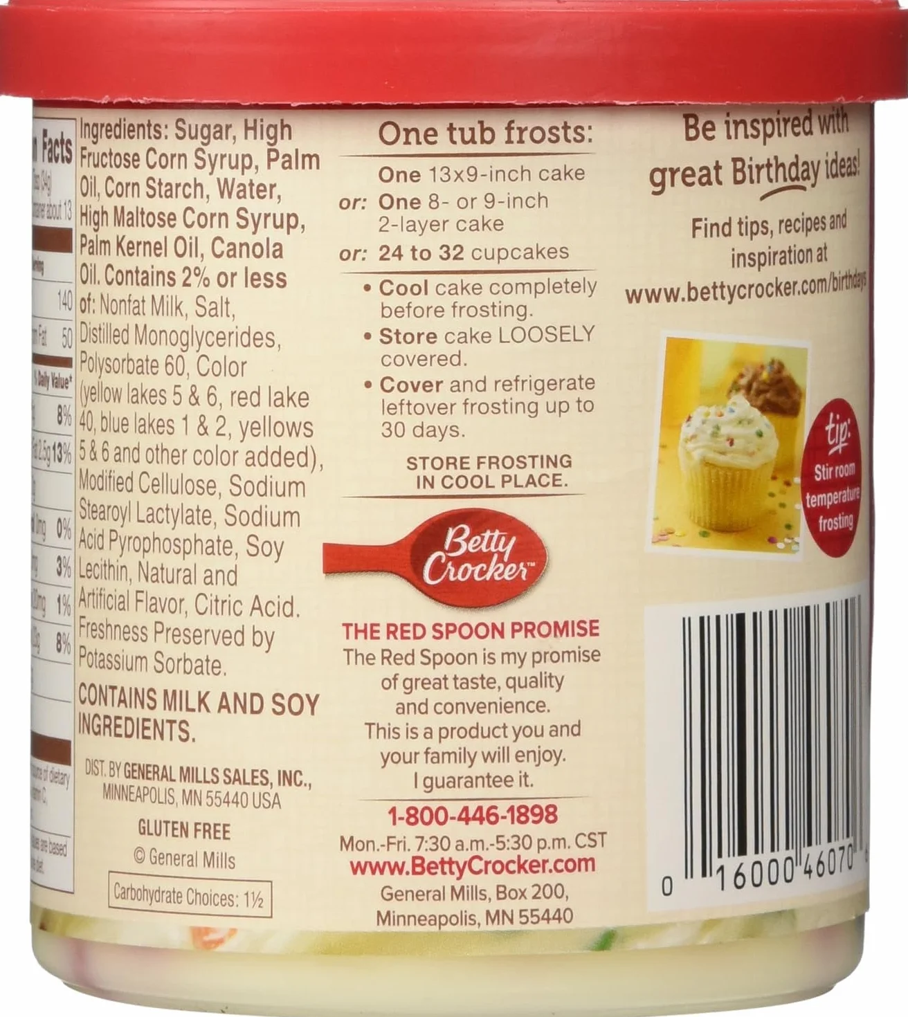 Betty Crocker Rich & Creamy Rainbow Chip Frosting 453g