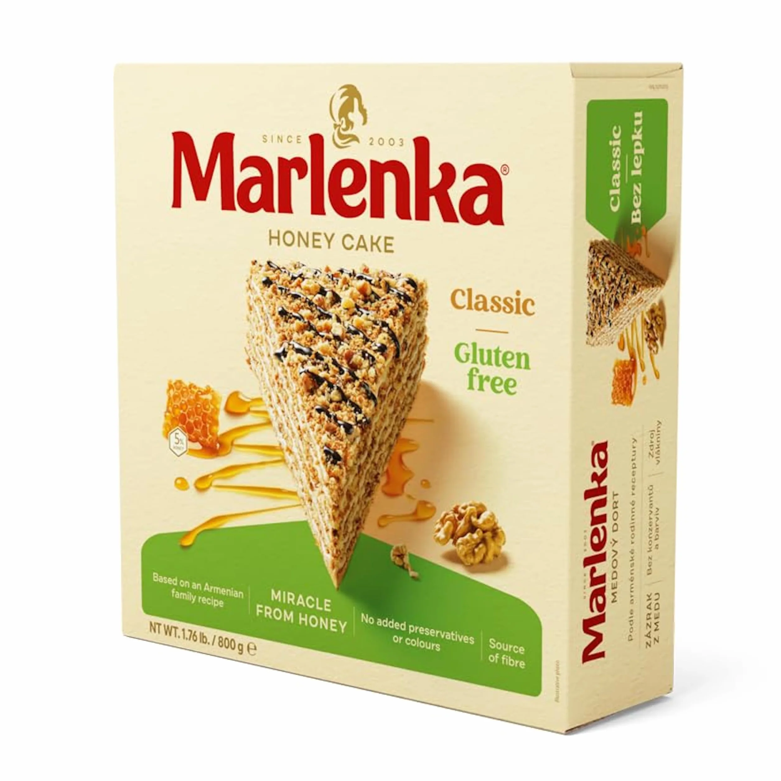 Marlenka Ciasto Miodowe z Orzechami Bezglutenowe 800g