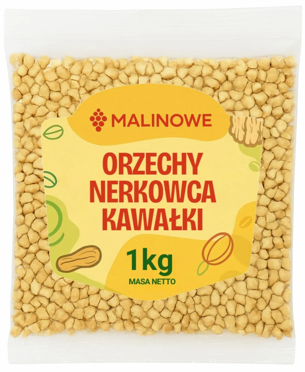 Malinowe ORZECHY NERKOWCA KAWAŁKI 1kg Naturalne Nerkowce