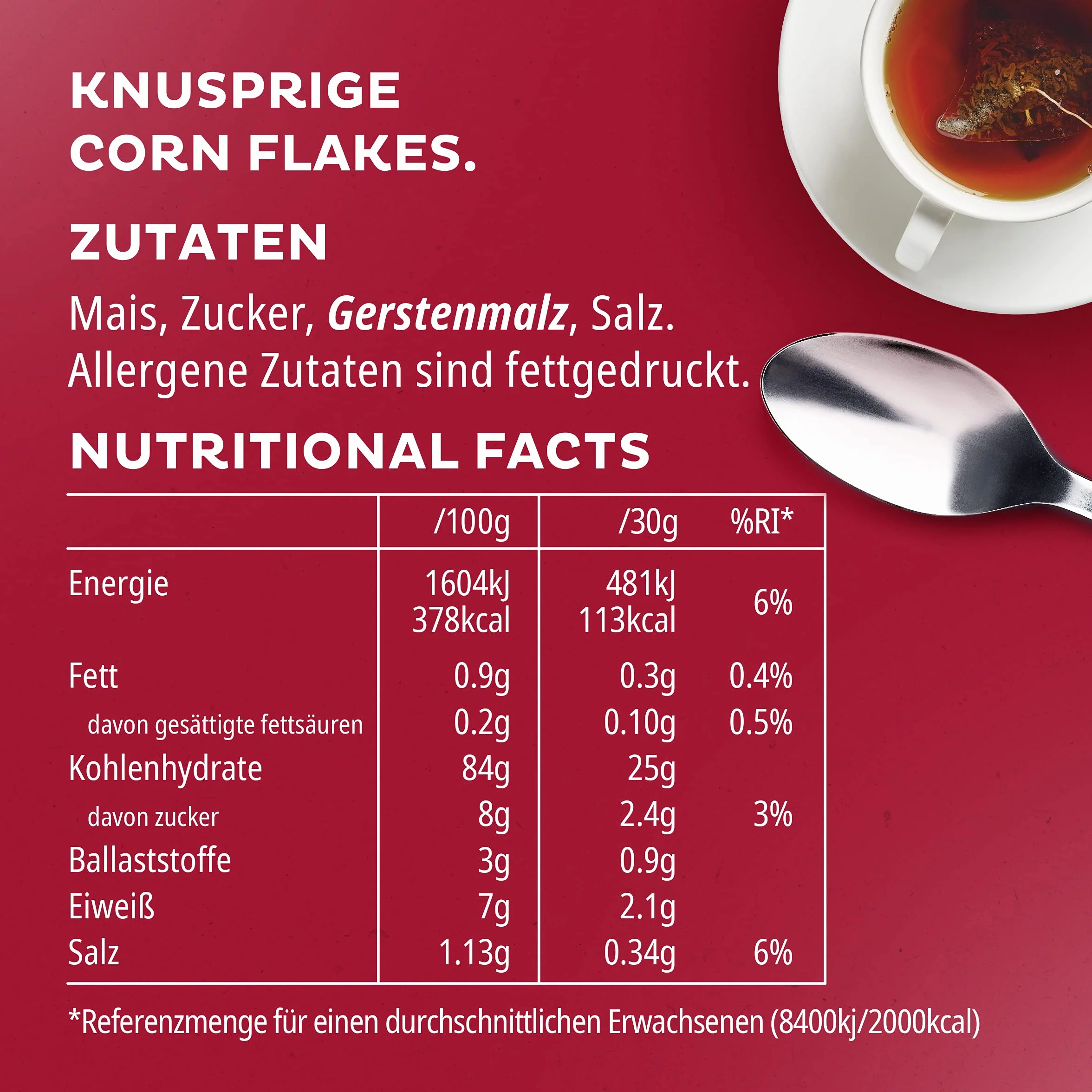 Kellogg's Corn Flakes Cerealien | klasyczne płatki kukurydziane, opakowanie pojedyncze (1 x 1 kg)