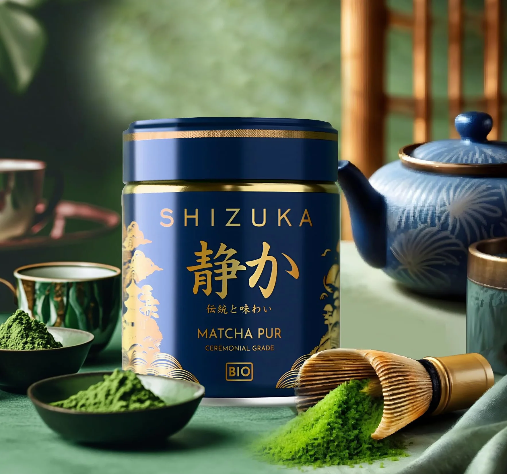 Matcha Ceremonialna Premium Shizuka 100% Naturalna Organiczna Niska Goryczka