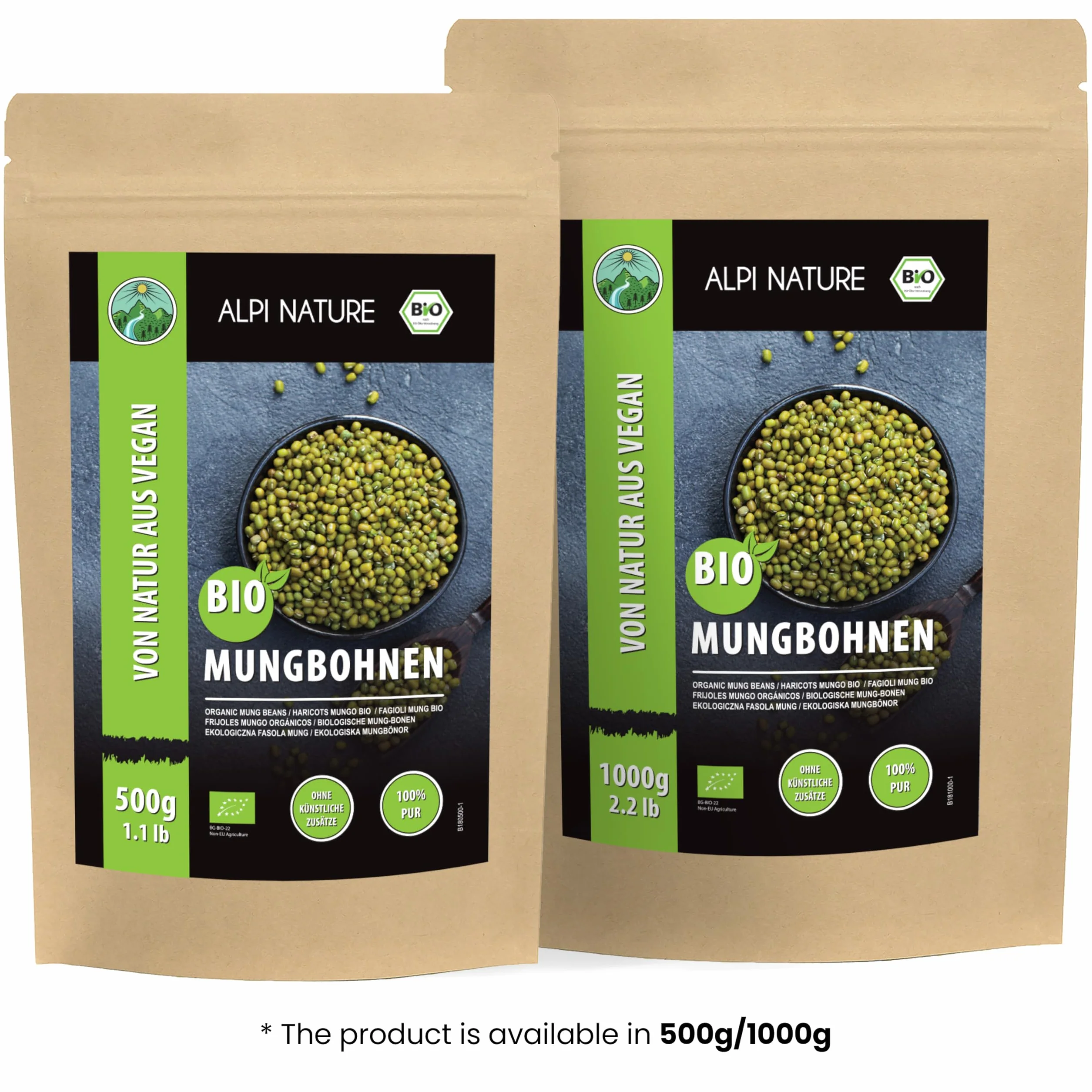 Alpi Nature Ekologiczna Fasola Mung 500g Bezglutenowa