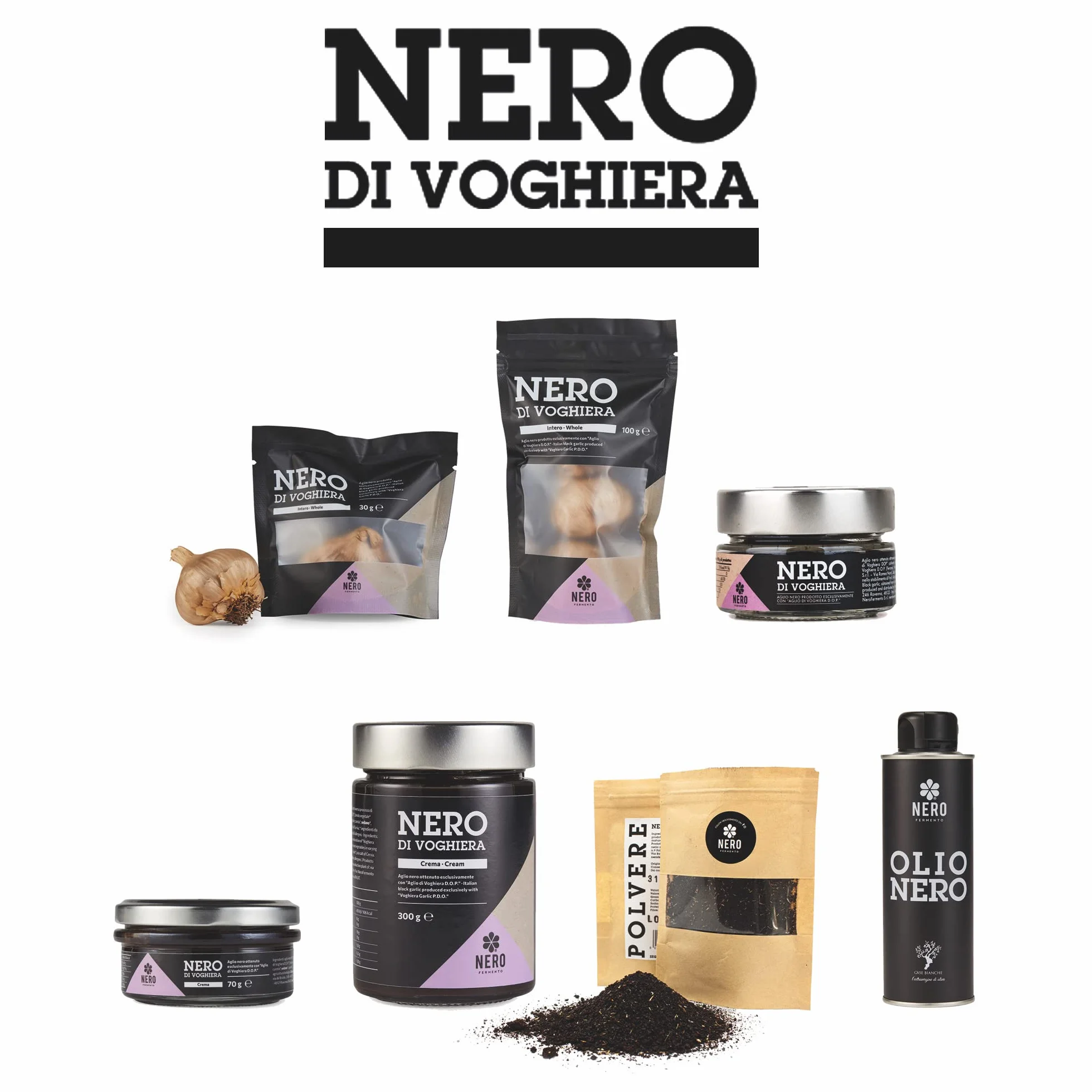 NERO FERMENTO NV krem do smarowania z czarnym czosnkiem, wyprodukowany z Voghiera Garlic D.O.P. 70 g, wyprodukowany we Włoszech, bogaty w przeciwutleniacze, bez konserwantów, doskonały z makaronem