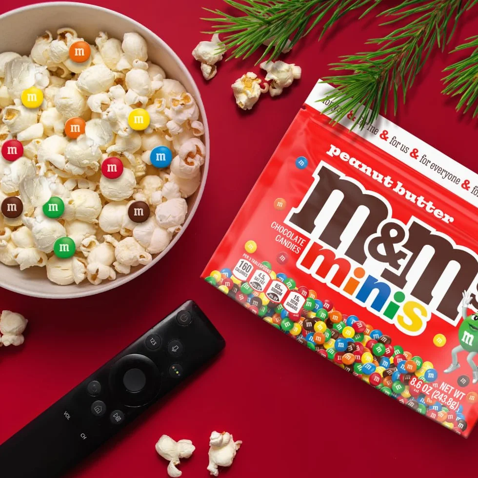 M&M'S Minis Peanut Butter Milk Chocolate Candy, Sharing Size, 8.6 Oz. Resealable Bag