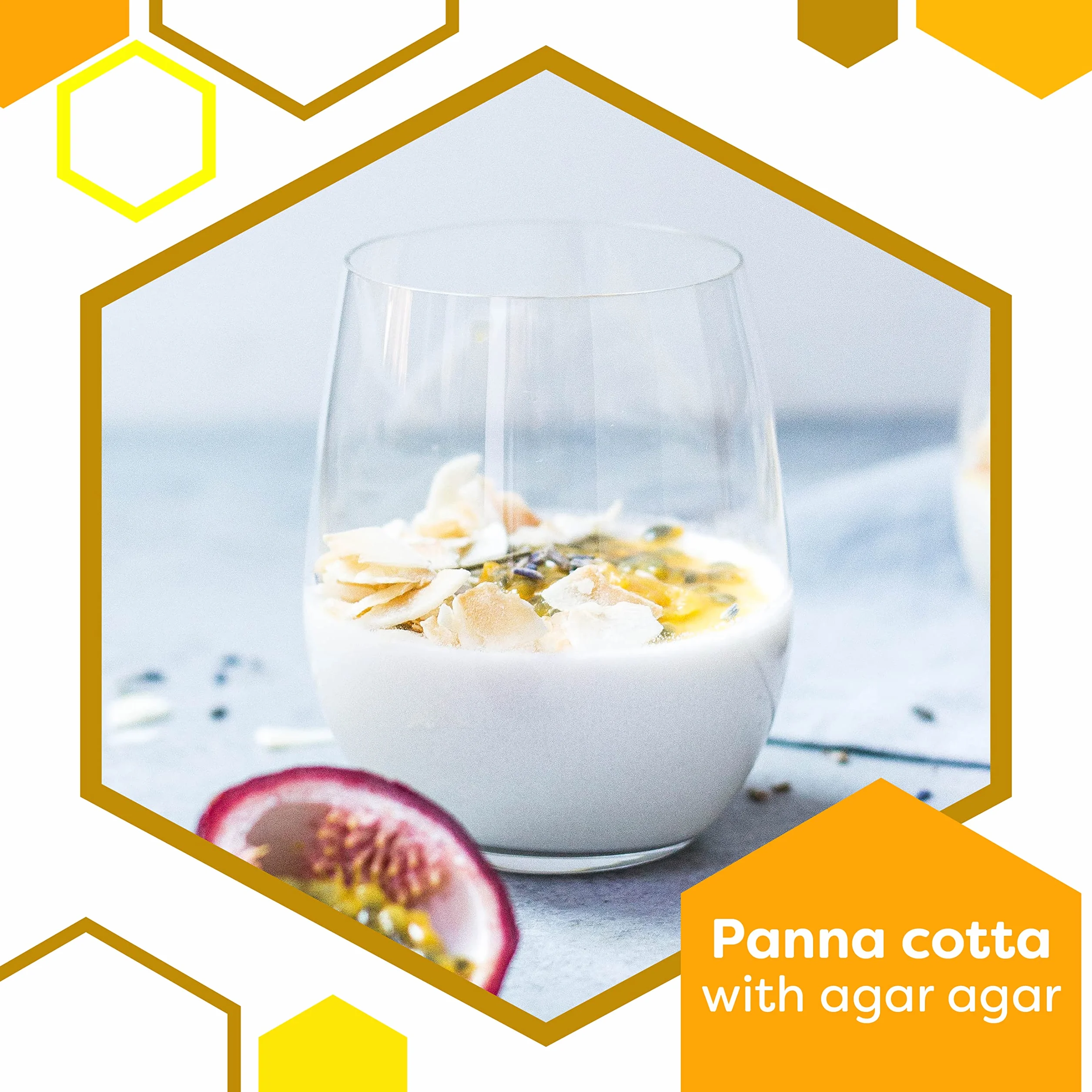 ERBOTECH, Agar Agar, żelatyna w proszku, 100% roślinny środek żelujący do przygotowywania deserów, kremów i puddingów, wegański, 100 g