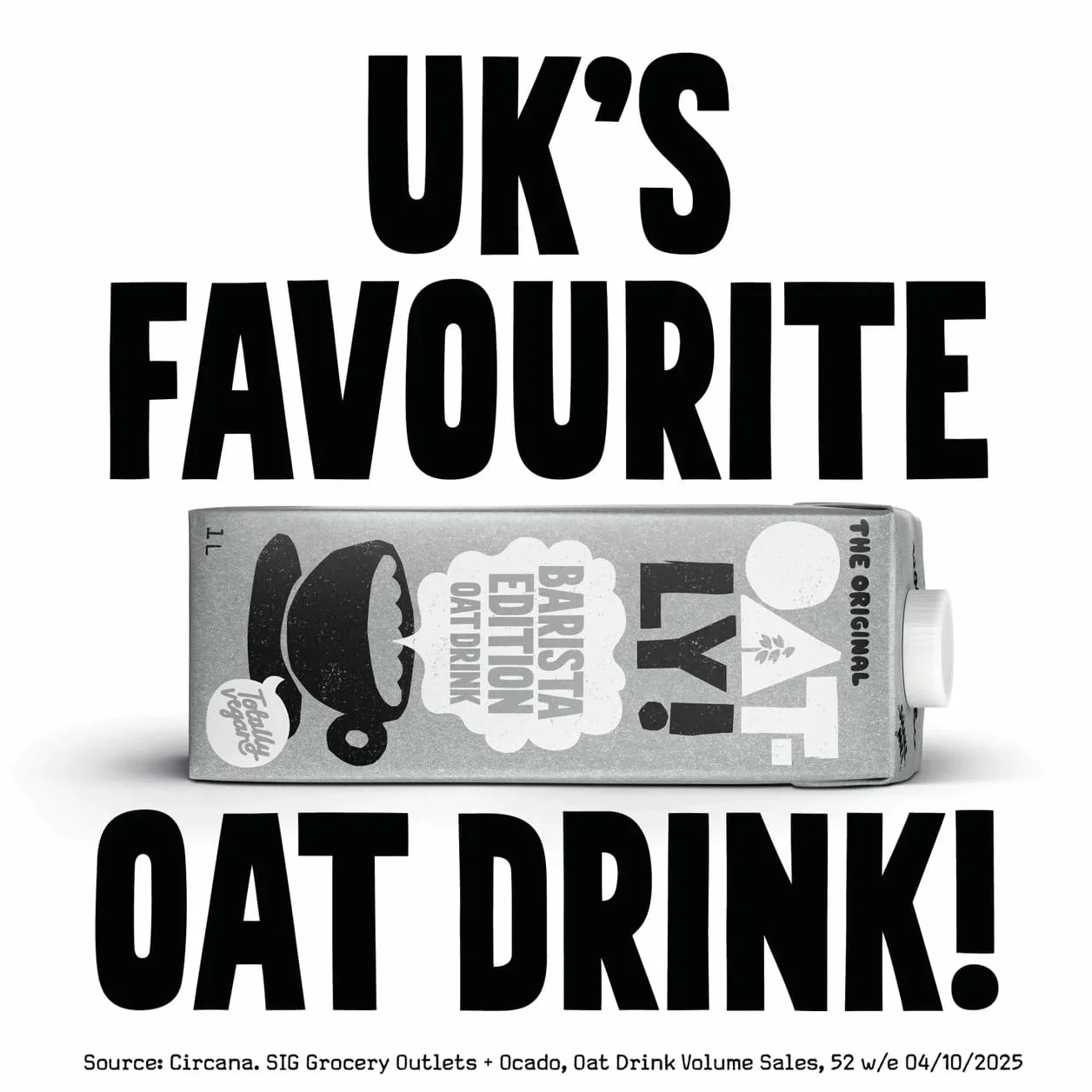 Oatly Barista Hafer (Wegańska alternatywa dla mleka z owsem) 1l