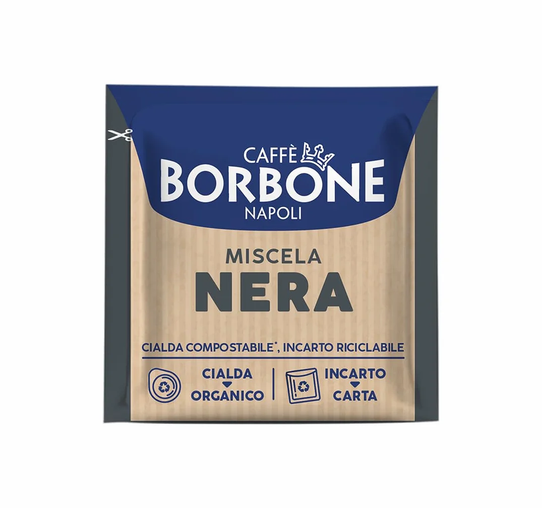 Caffè Borbone Kompostowalna Kapsułka do Kawy Mieszanka Czarna 150 Saszetek Kompatybilne z Systemem ESE 44 mm